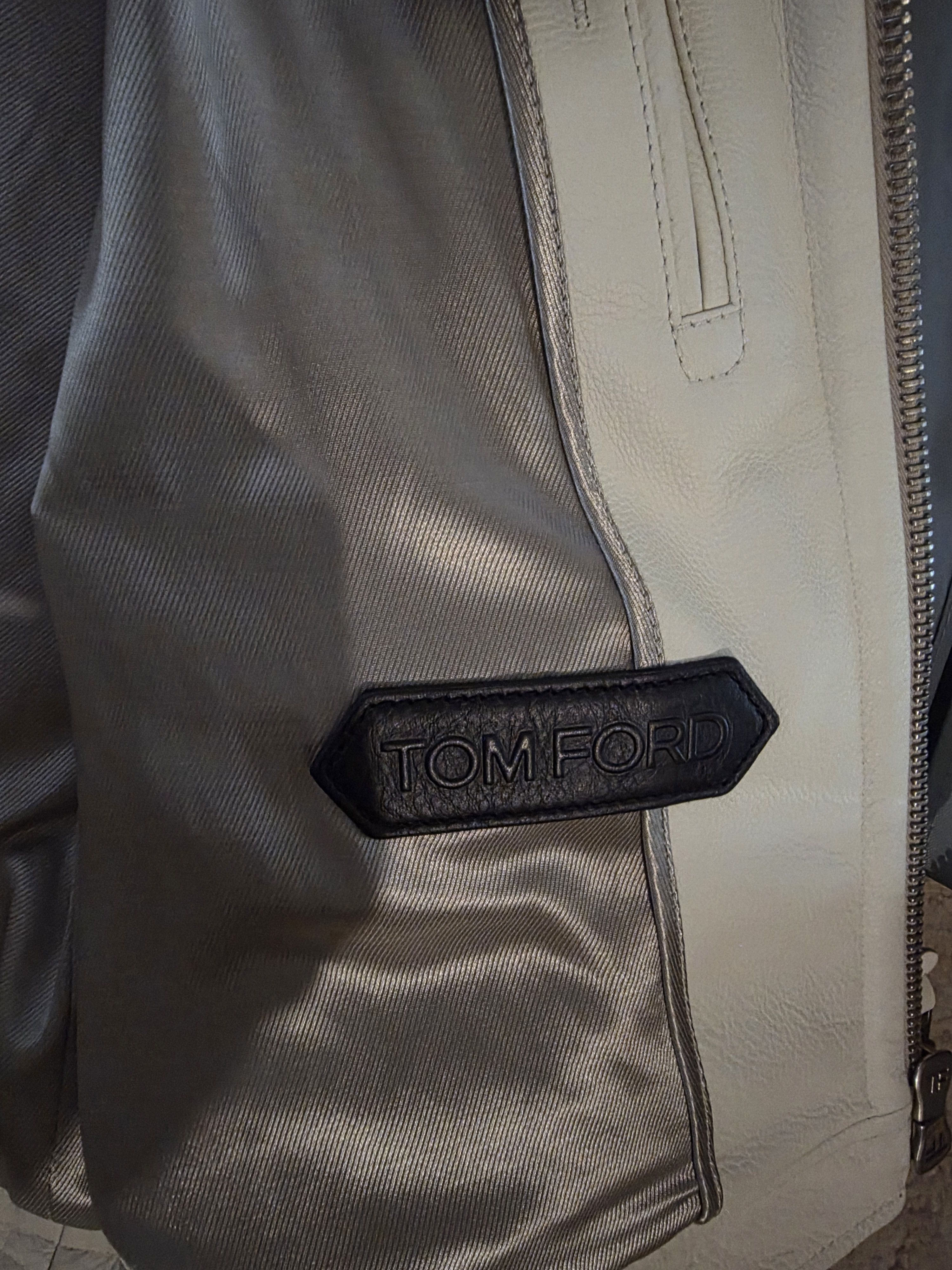 Tom Ford TOM FORD - Full-Grain Leather Blouson Jacket - Neutrals Size US S / EU 44-46 / 1 - 12 Thumbnail