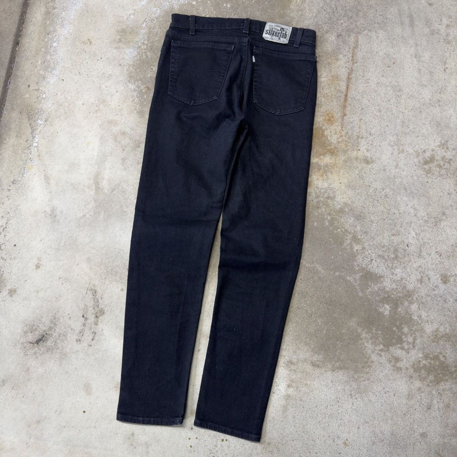 Vintage Levi's Black Silvertab Skinny Jeans ERD Grunge Skater Size US 31 - 6 Thumbnail