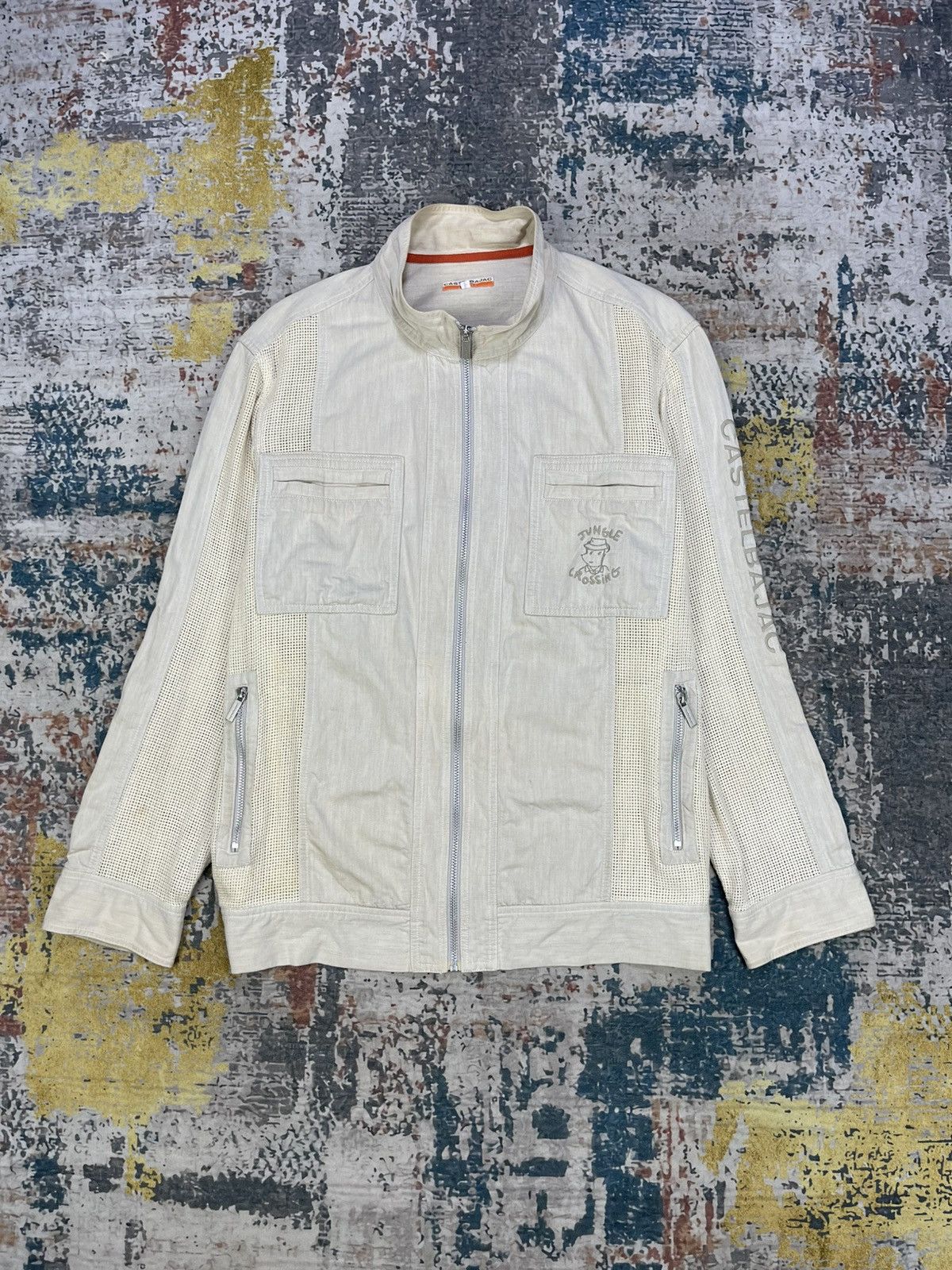 Jean Charles De Castelbajac Castelbajac Hybrid Net Perforated Safari Jacket Size US L / EU 52-54 / 3 - 1 Thumbnail