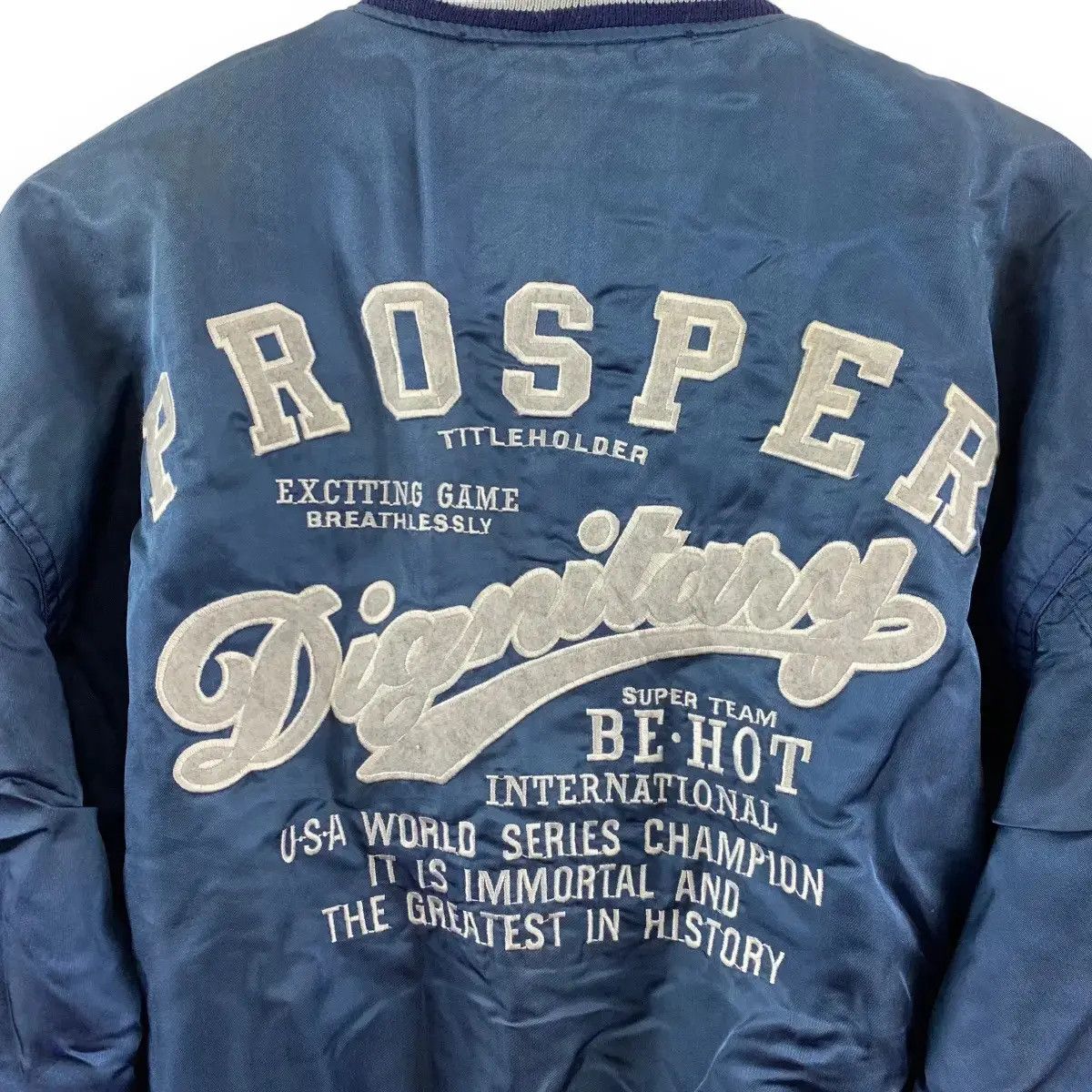Vintage Vintage 90’ BE HOT World Famous Stadium Varsity Size US L / EU 52-54 / 3 - 2 Thumbnail
