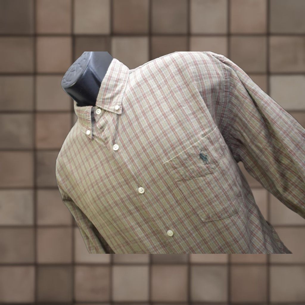 Polo Ralph Lauren Dress Shirt Men Long Sleeve Plaid Cotton Multi
