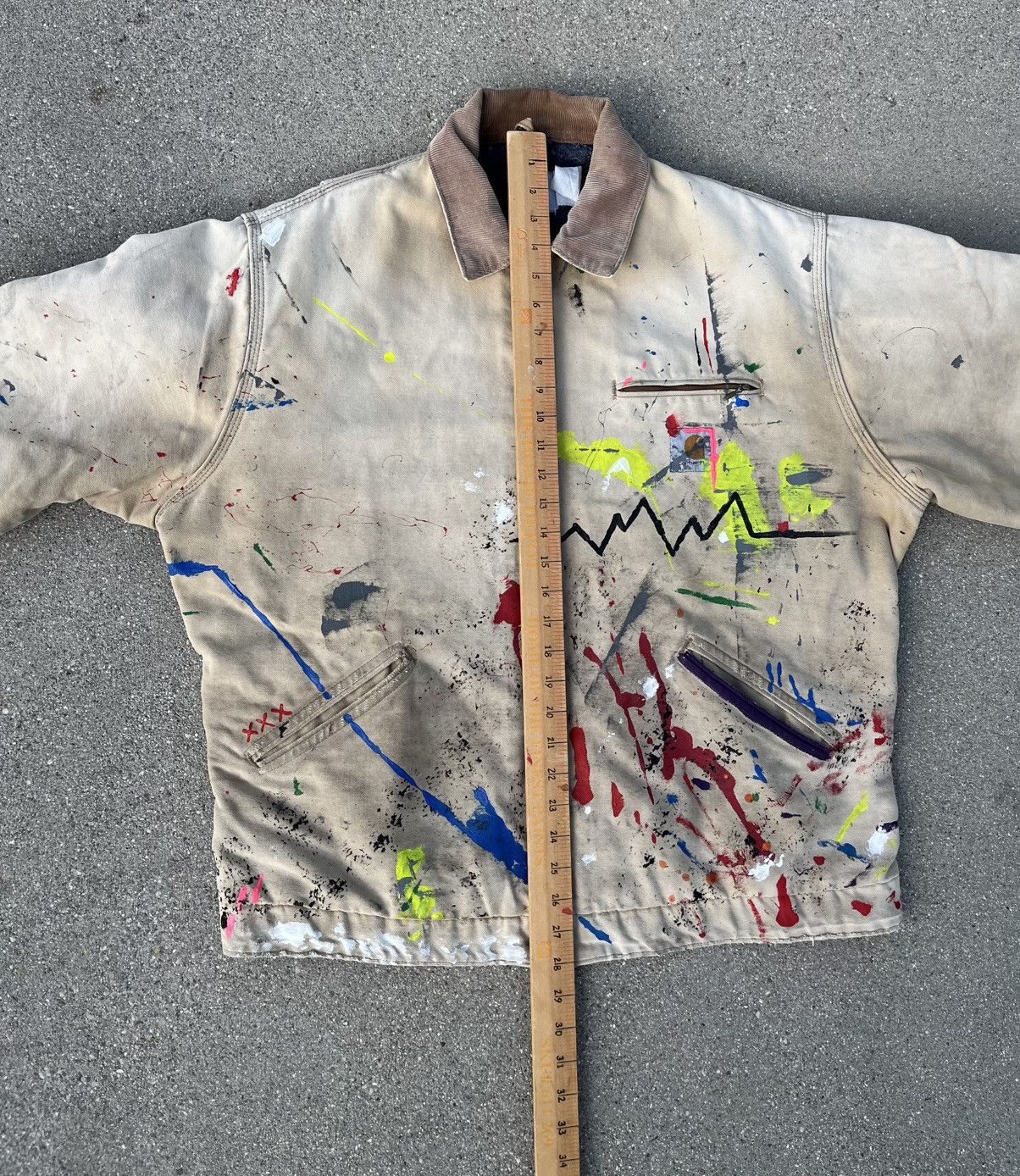 Carhartt Vintage Carhartt Detroit Jacket Thrashed Distressed Sun Fade Size US XL / EU 56 / 4 - 5 Thumbnail