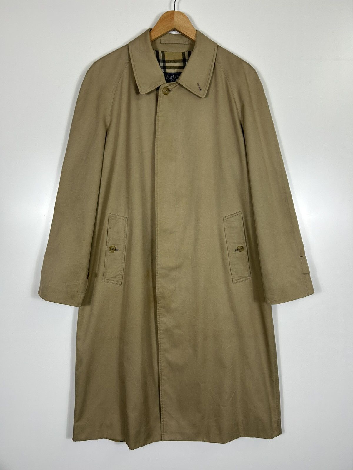 Burberry ⚡️Vintage Burberrys London Button Long Coat Jacket Size US M / EU 48-50 / 2 - 2 Thumbnail