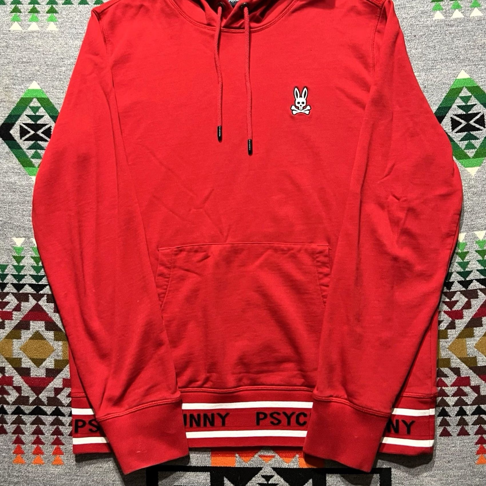 Psycho Bunny Psycho Bunny Hoodie Mens Medium Red Logo Pullover Sweatshirt Preppy B3 Size US M / EU 48-50 / 2 - 7 Thumbnail