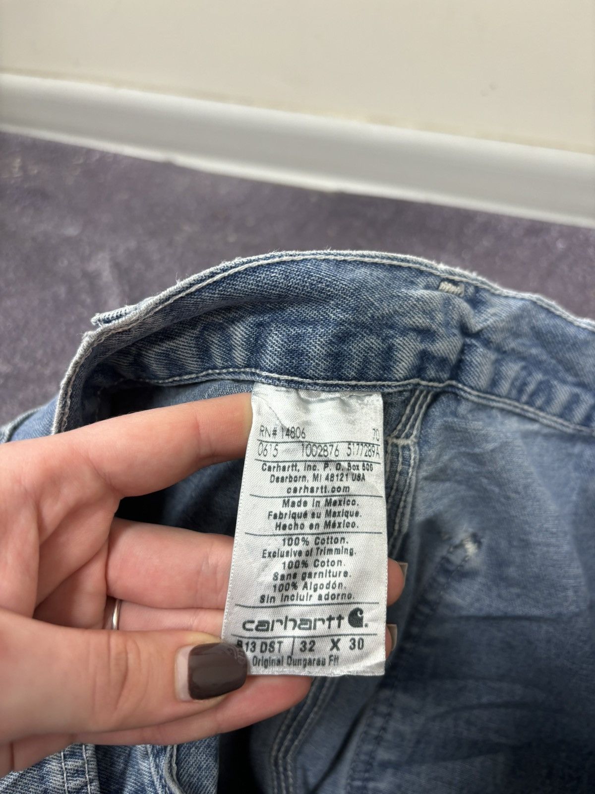 Carhartt Vintage Carhartt Original Dungaree Fit Y2K Work Baggy Jeans Size US 32 / EU 48 - 14 Thumbnail