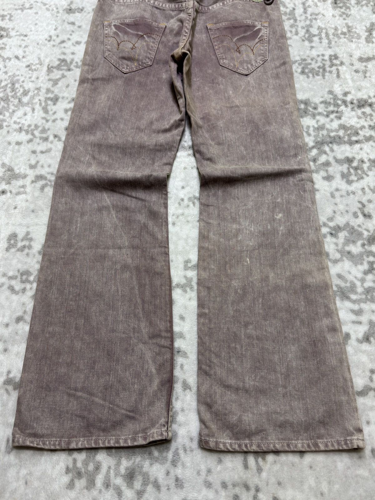 If Six Was Nine Vintage Flared WOW Jeans Acid Wash Purple Denim Size US 30 / EU 46 - 13 Thumbnail