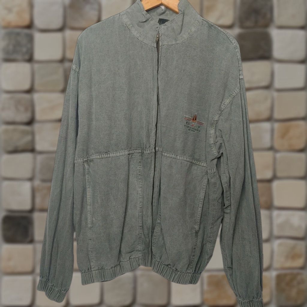Vintage VINTAGE C Amiro Lightweight Beach Jacket Full Zip XL Green Solid Casual Boating Mens Size US XL / EU 56 / 4 - 1 Thumbnail