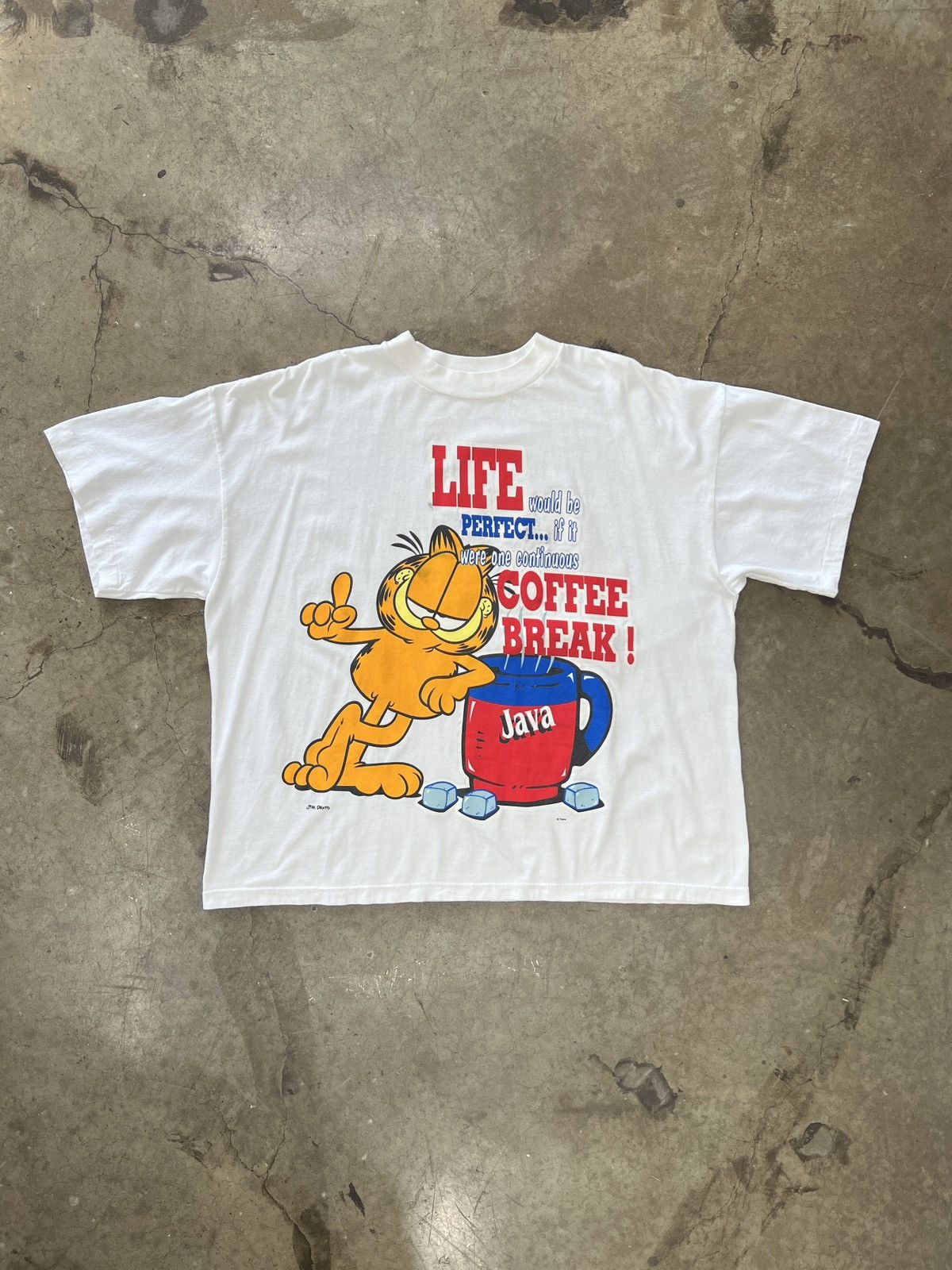 Vintage Vintage Garfield Coffee Break Java Jim Davis Tee XXL Size US XXL / EU 58 / 5 - 2 Thumbnail