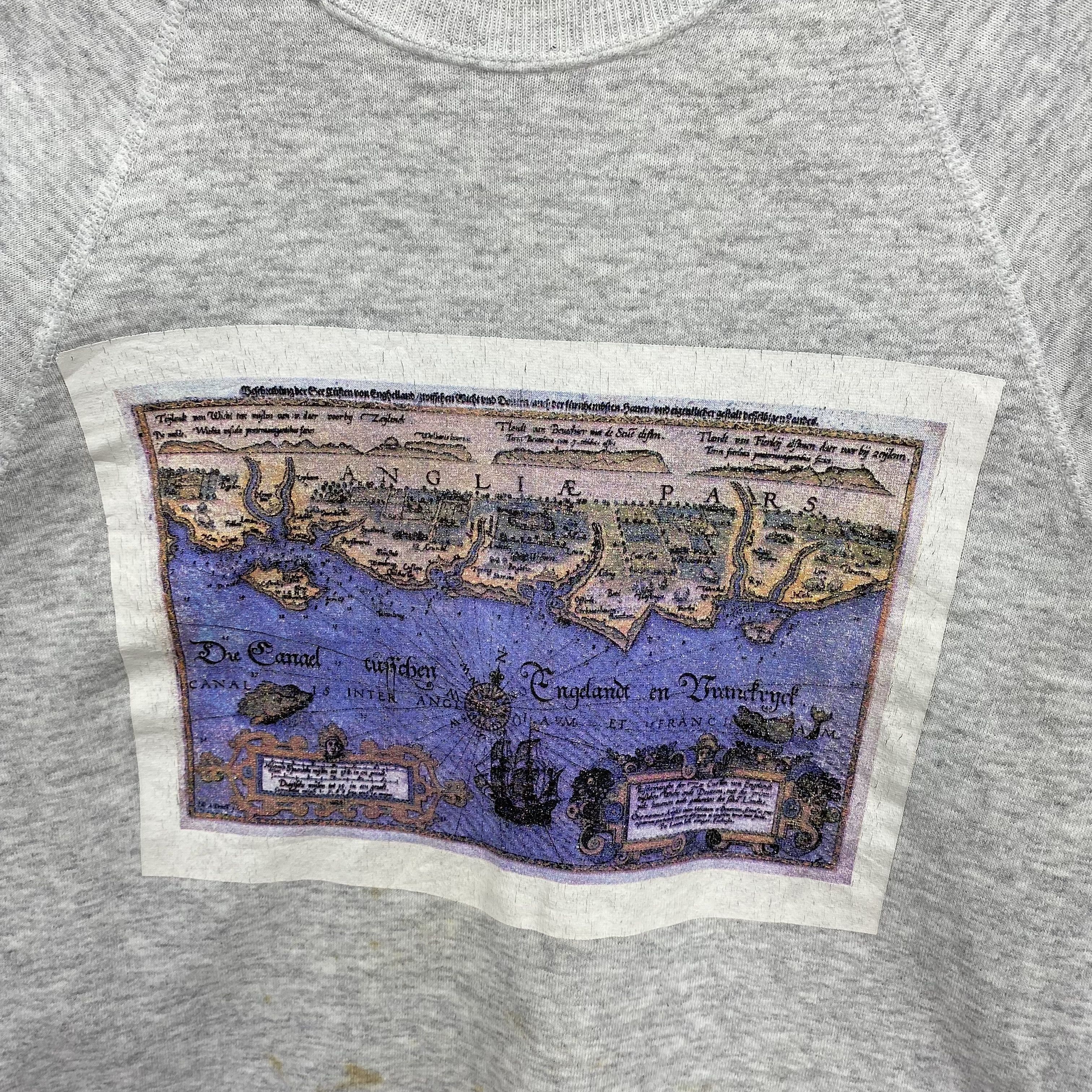 Lee Vintage Lee Sweater English Mapping 90s Style Sweatshirt Size US M / EU 48-50 / 2 - 2 Thumbnail