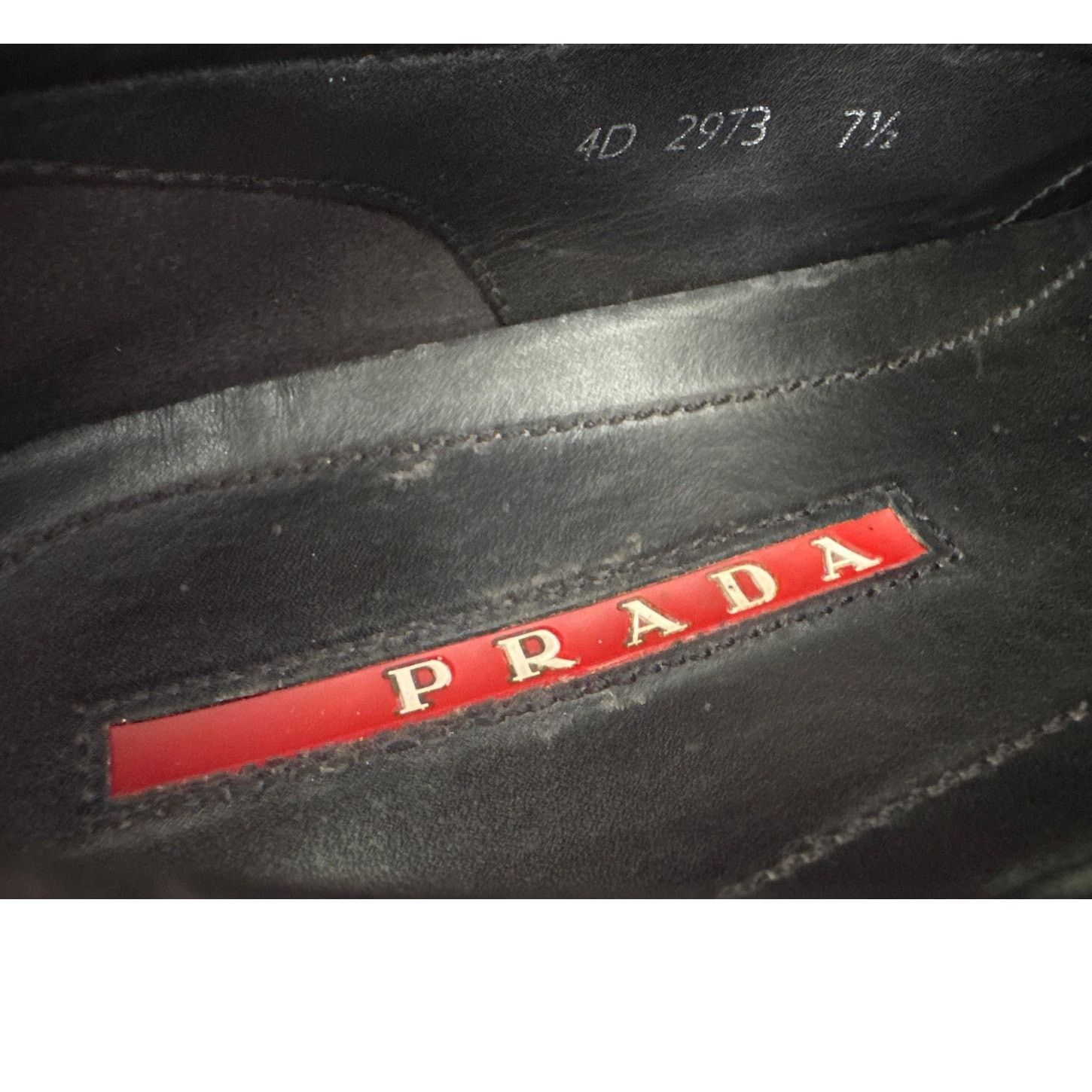 Prada Prada Linea Rossa Black Leather Slip-On Sneakers Italy 7.5 Size US 7.5 / EU 40-41 - 11 Thumbnail