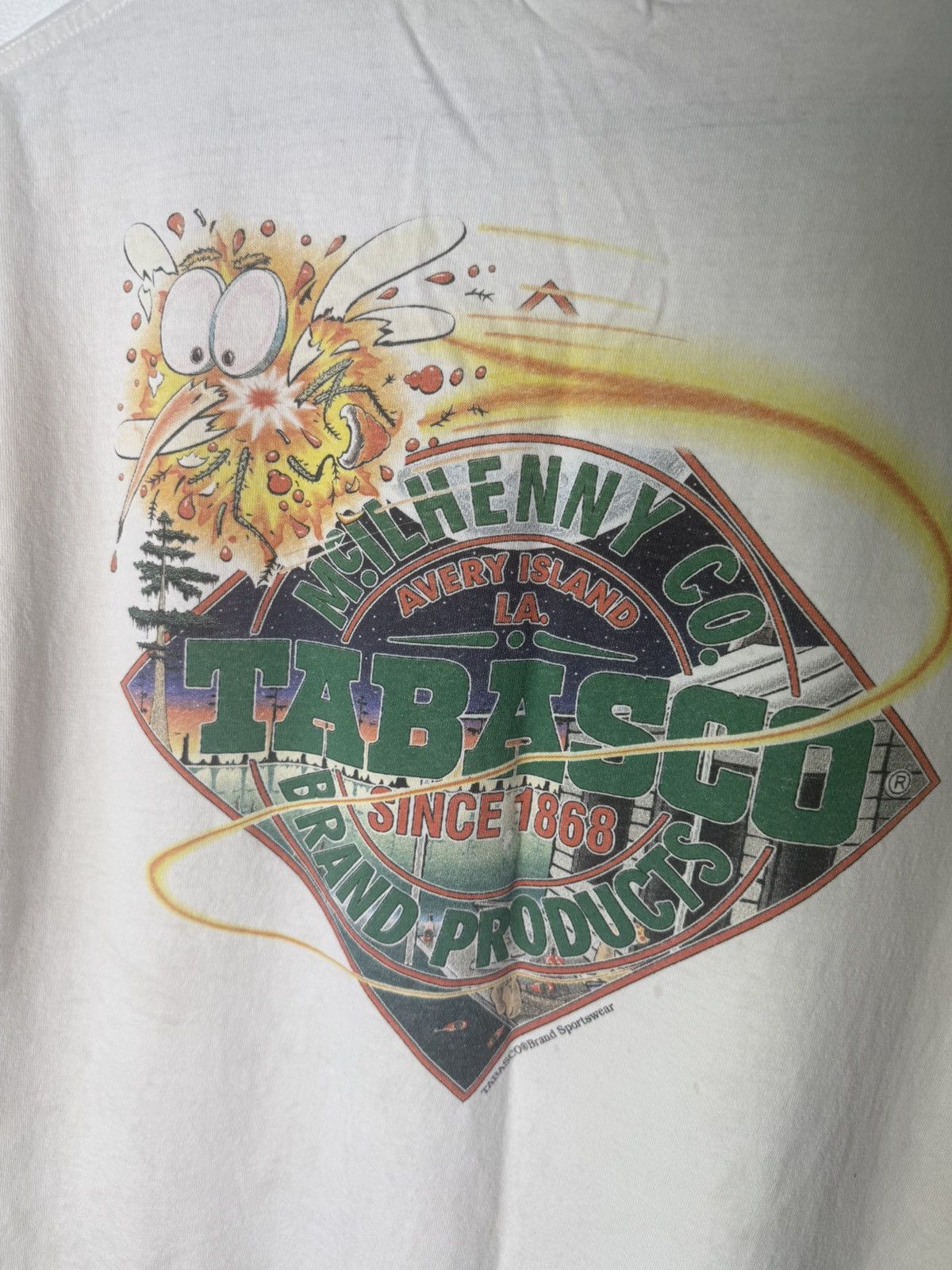 Band Tees 90’s THRASHED Tabasco Hot Sauce Tee Size US L / EU 52-54 / 3 - 7 Thumbnail