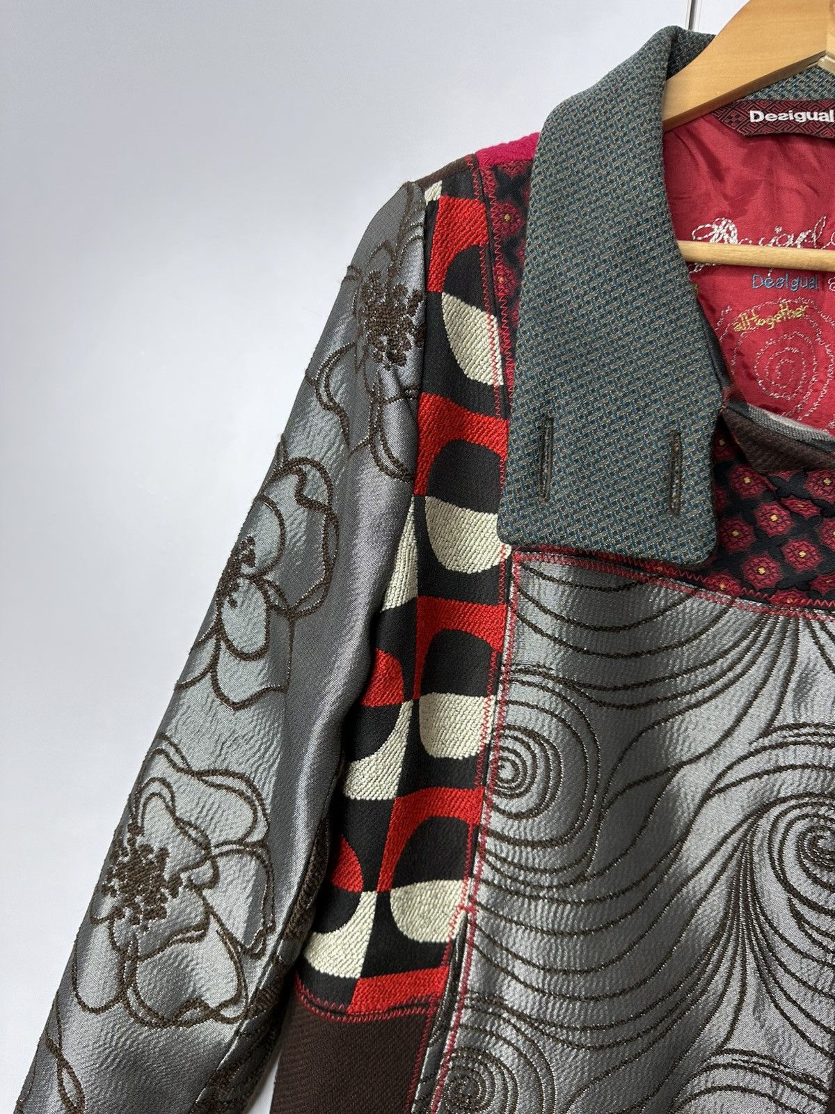 Desigual Desigual Avan Garde Japan Style Patchwork Geisha Coat Size L / US 10 / IT 46 - 7 Thumbnail