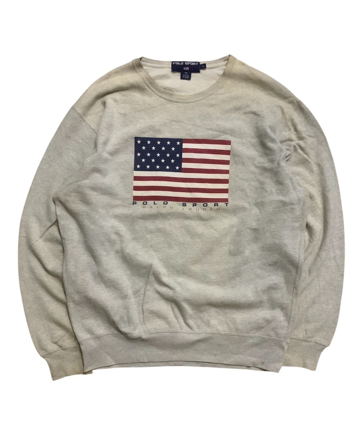 Polo Ralph Lauren 💥Vintage Polo Sport Ralph Lauren Flag Sweatshirt Size US L / EU 52-54 / 3 - 1 Thumbnail
