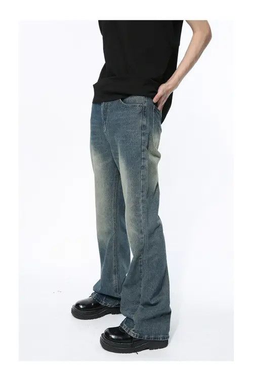 Other Blue Distressed Washed Flared Jeans Size US 33 - 2 Thumbnail