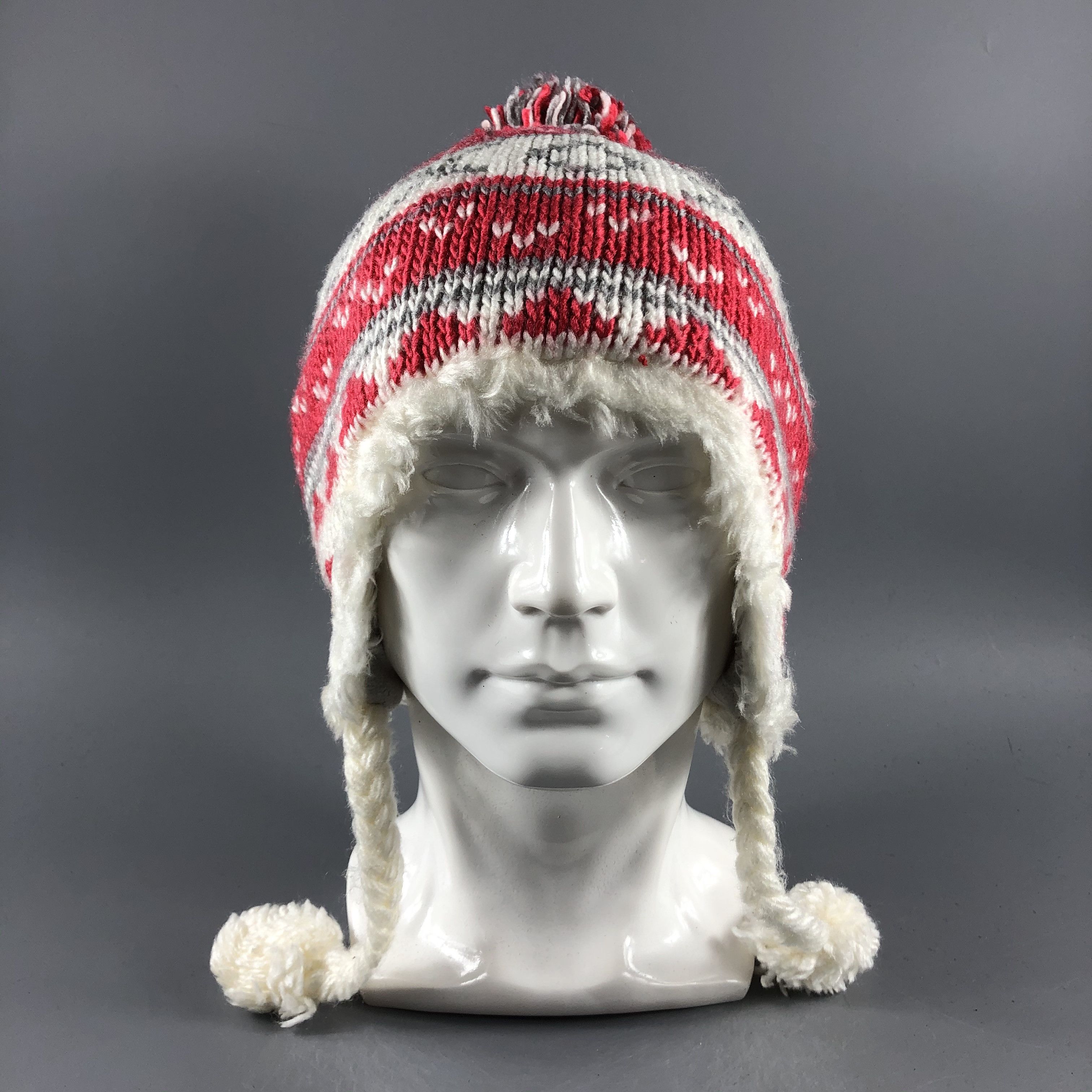 image of Vintage Multicolor Ear Flap Hat Beanie Snow Hat Snow Cap -D631, Men's