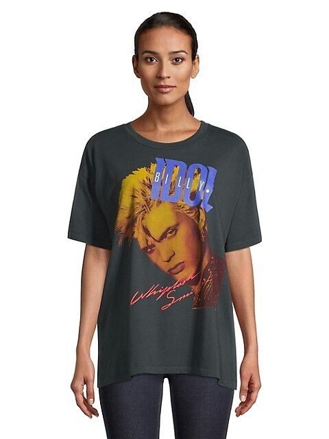 Daydreamer Daydreamer Billy Idol Whiplash Smile Graphic Tee Black ( S ) Size S / US 4 / IT 40 - 1 Thumbnail