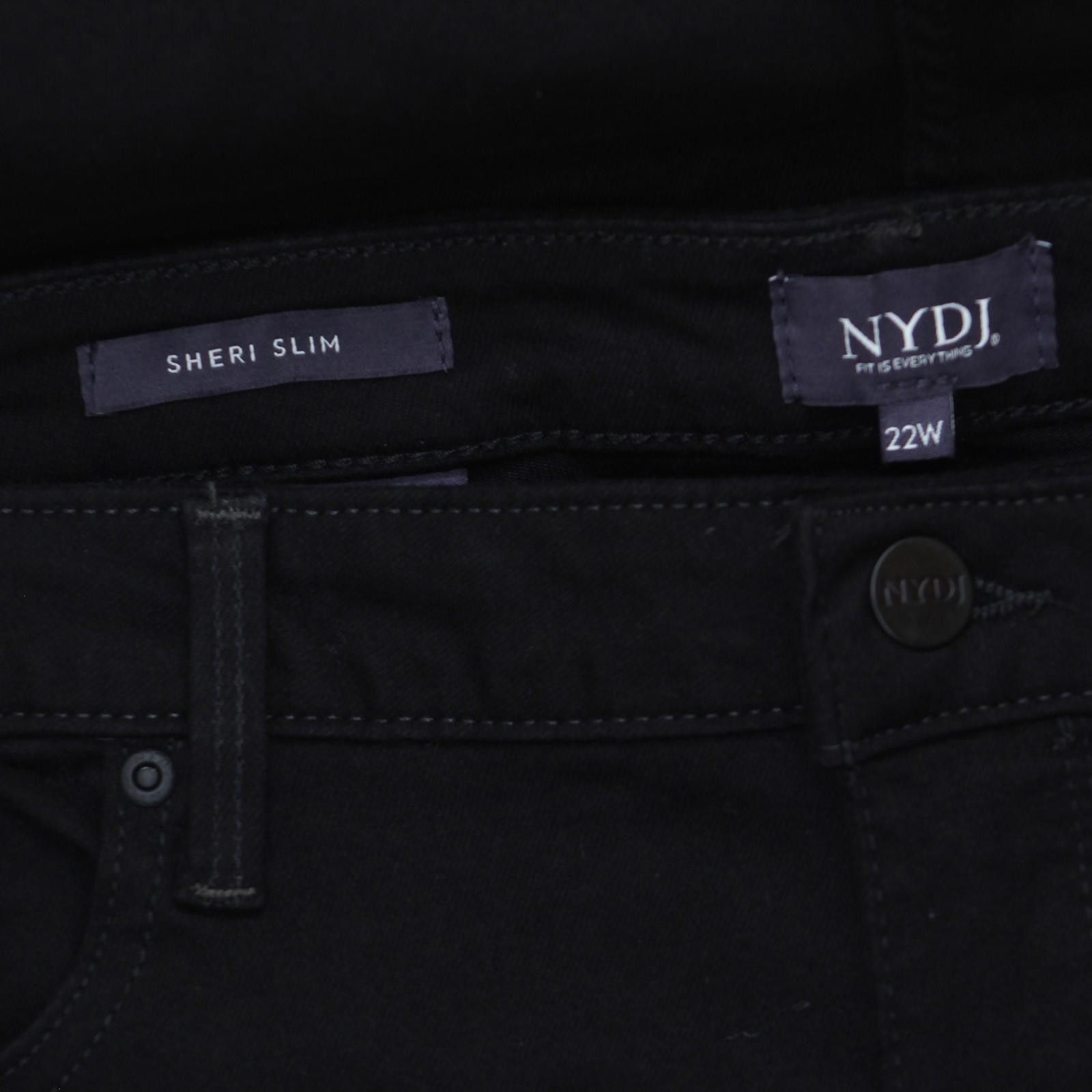 Other Nwt Nydj Womens Plus Sheri Slim Jeans Wnbbss8518 Black 22w Size 42" / US 20 - 4 Thumbnail