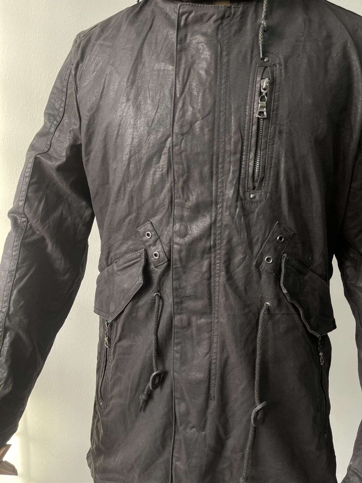 Le Grande Bleu (L.G.B.) RARE 2000s LGB Tornado Mart Fur Wax Parka Armor Style C1 Size US L / EU 52-54 / 3 - 19 Thumbnail