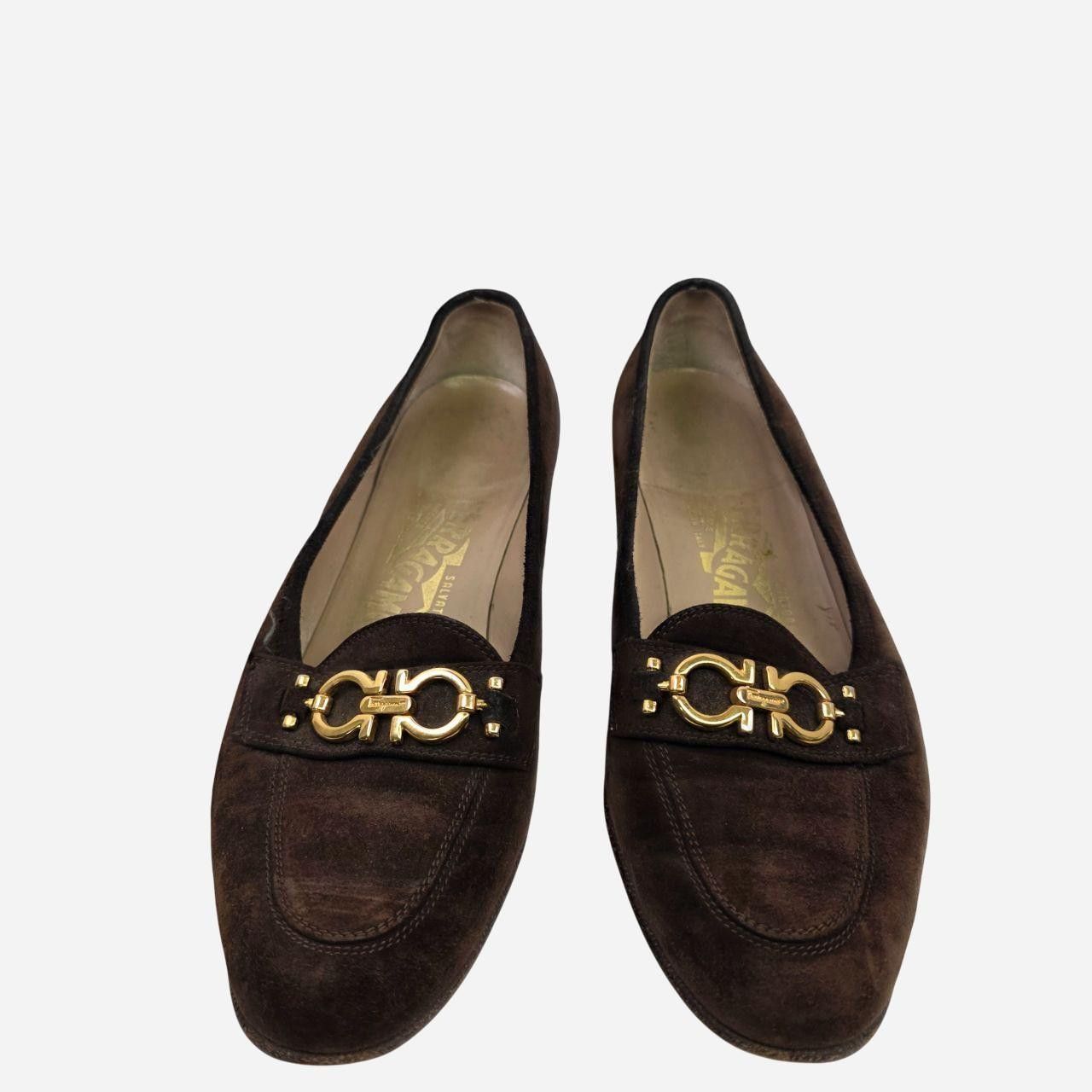 Salvatore Ferragamo Salvatore Ferragamo Chocolate Brown Suede Leather Loafers Size US 6.5 / IT 36.5 - 3 Thumbnail