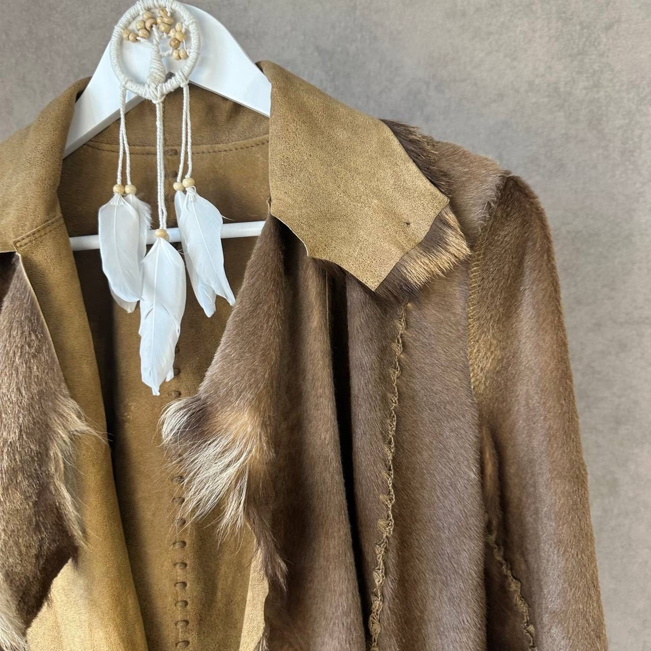Other Luxury Sylvie Schimmel Fur Light Jacket Woll France Goat Size XS / US 0-2 / IT 36-38 - 3 Thumbnail