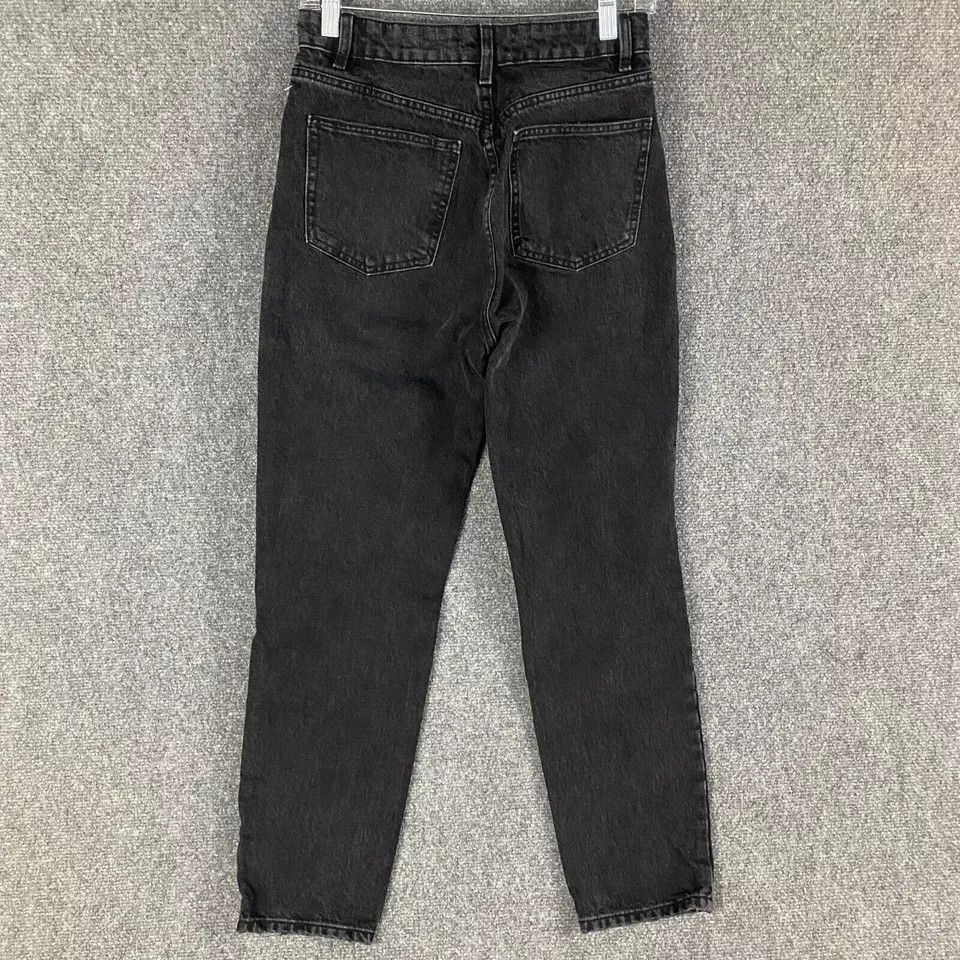 Zara Zara Jeans Women's 4 Charcoal Wash Ripped Mom Denim Size 27" / US 4 / IT 40 - 6 Thumbnail