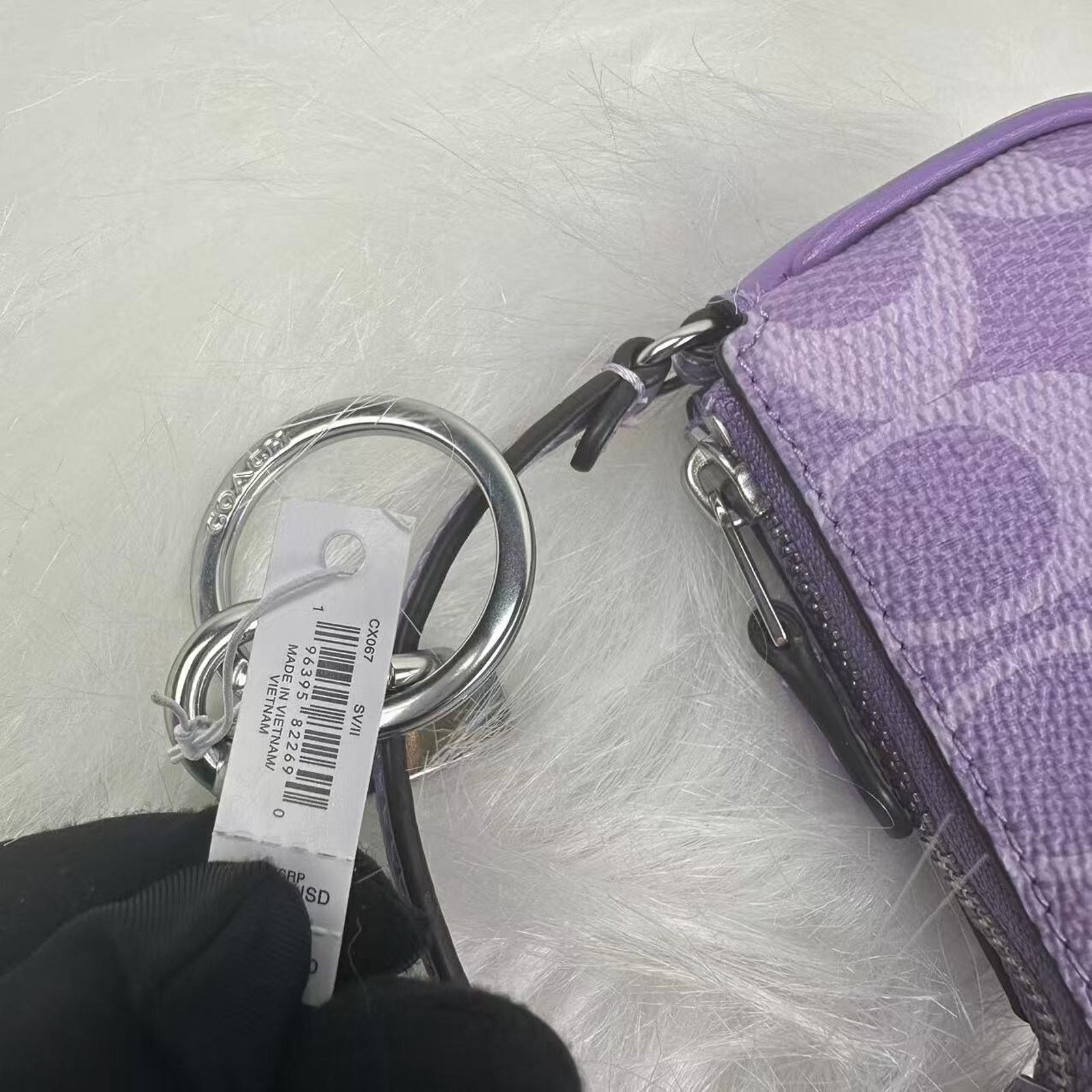 Coach Coach Mini Nolita Bag Charm Sig Canvas Iris Purple CX067 NWT Size ONE SIZE - 4 Thumbnail