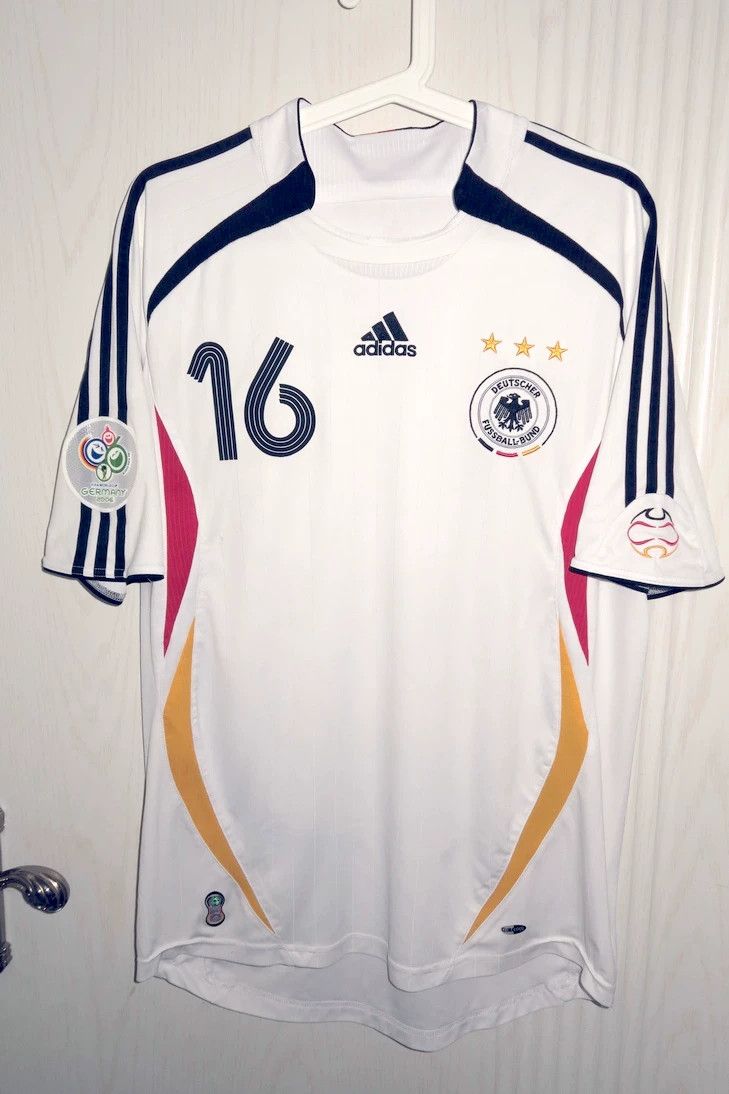 Other 2006 Germany #16 Philipp Lahm Jersey Home Size US M / EU 48-50 / 2 - 2 Thumbnail