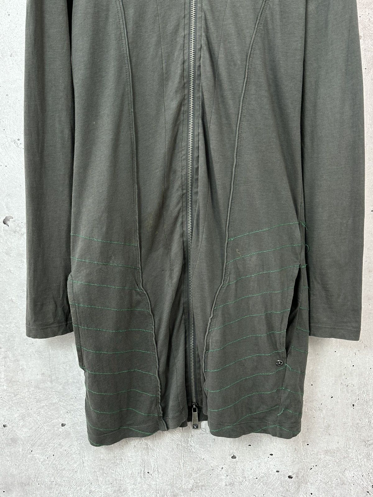 Diesel Vintage Diesel Embroidered Grey Full Zip Hooded Dress Size M / US 6-8 / IT 42-44 - 6 Thumbnail
