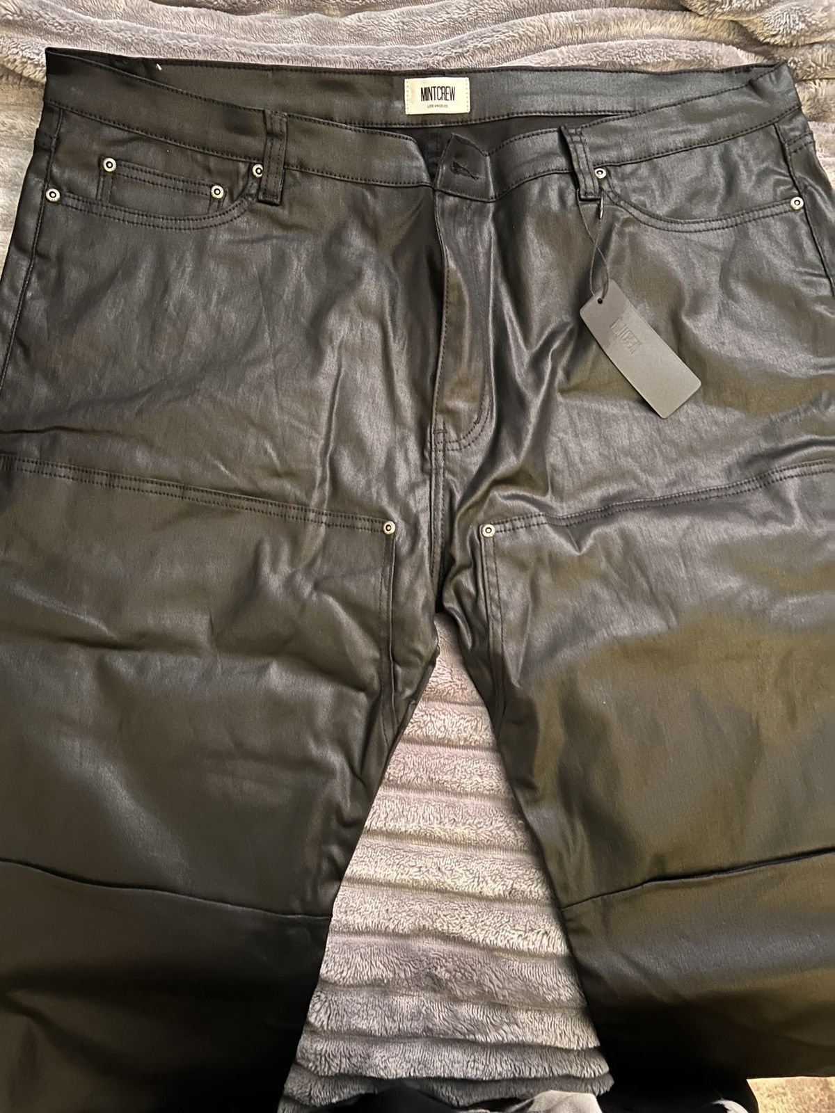 Mintcrew Mintcrew "Coated Denim" Carpenter Black Jeans Size US 44 / EU 60 - 5 Thumbnail