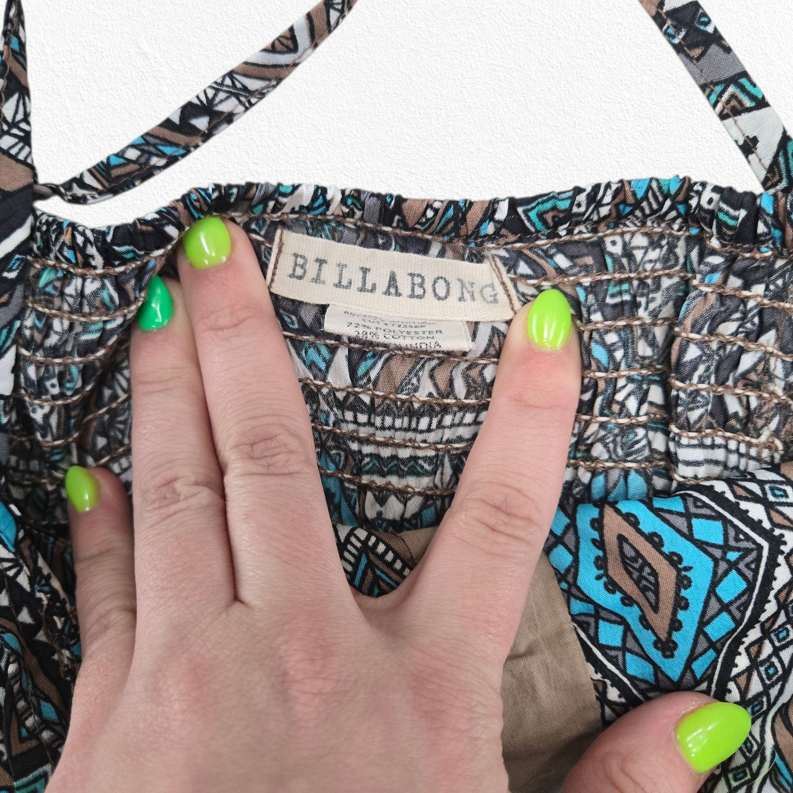 Billabong Billabong Aztec Mini Dress L Boho Size L / US 10 / IT 46 - 7 Thumbnail