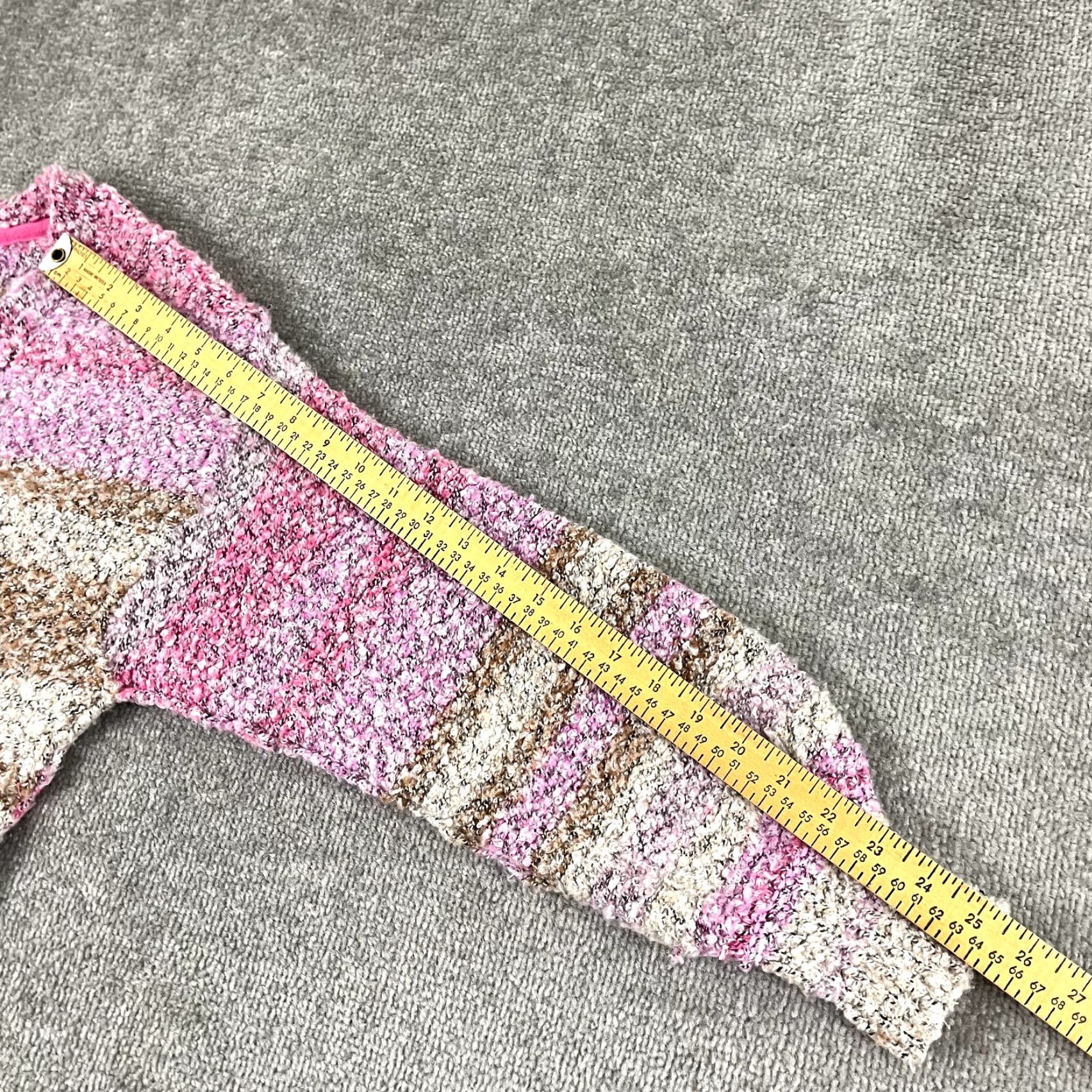 Free People VINTAGE? (No) Cardigan Free People Sweater Womens XS Soulmate Cardi Revolve Pink Cream Cropped Size XS / US 0-2 / IT 36-38 - 6 Thumbnail
