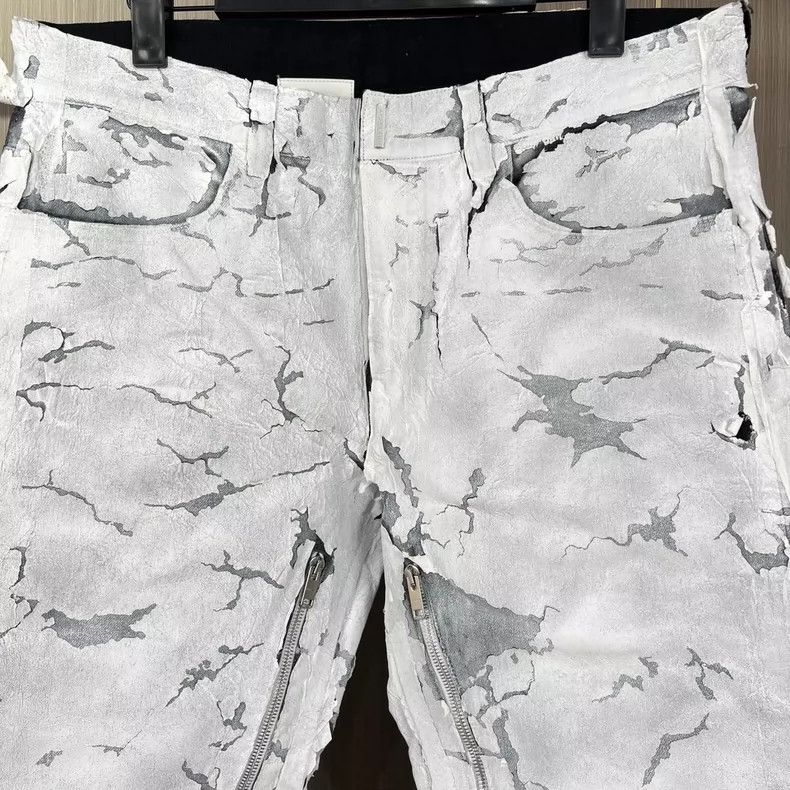 Givenchy Givenchy Size XLPainted Coating Cracked Denim 2506-Nextarro Size US 28 / EU 44 - 3 Thumbnail