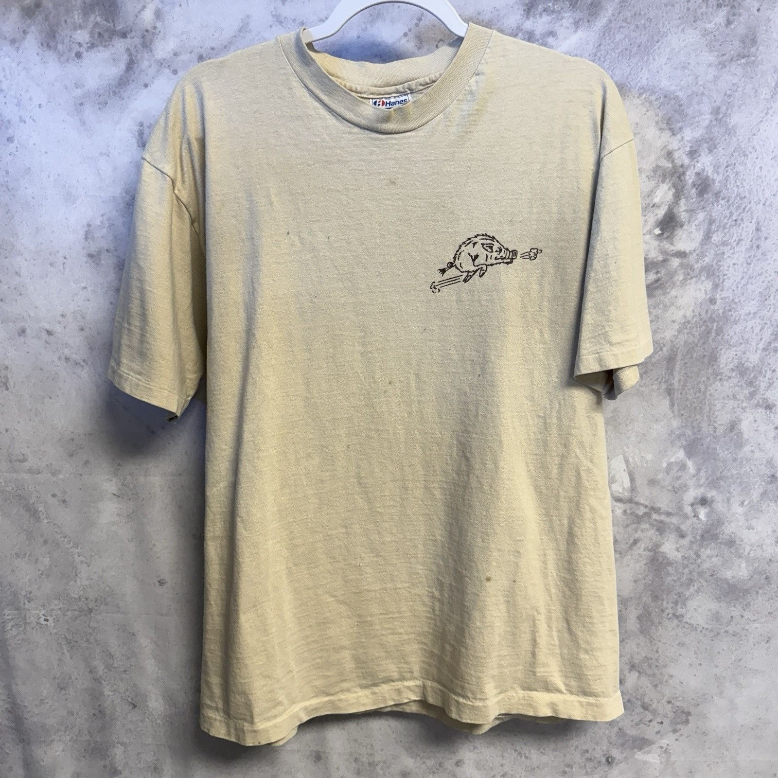 Vintage Vintage 90s Hogs Breath Inn T Shirt Mens XL 21.5x26.5 Tan Sh Size US XL / EU 56 / 4 - 3 Thumbnail