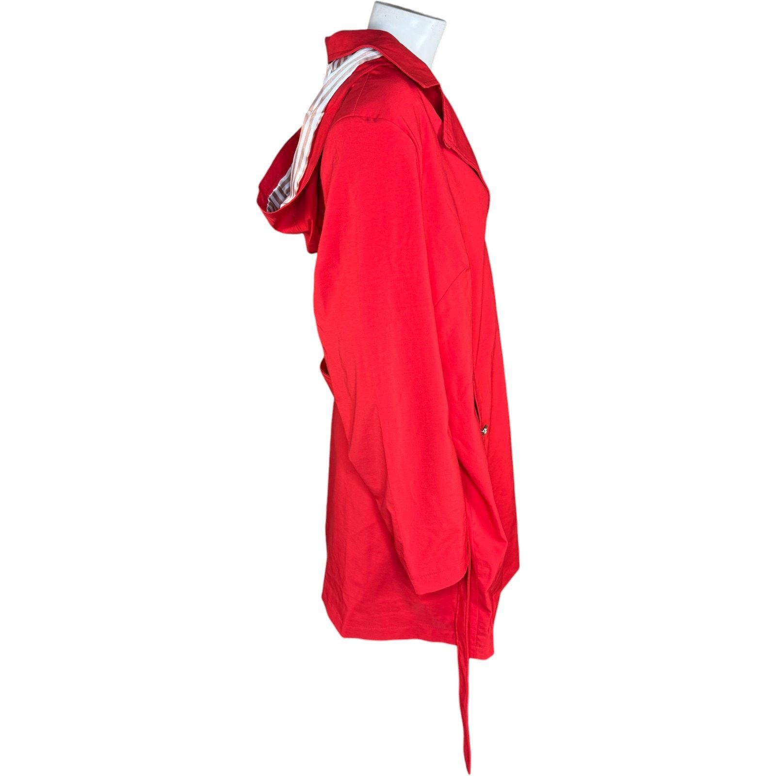 Other Dennis Basso Water Resistant Trench Coat Hood Tomato Red XLP Size XL / US 12-14 / IT 48-50 - 10 Thumbnail