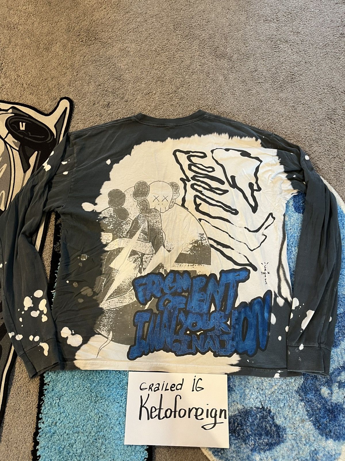 Fragment Design × Kaws × Travis Scott Kaws x Travis x fragment long sleeve tee Size US L / EU 52-54 / 3 - 2 Thumbnail