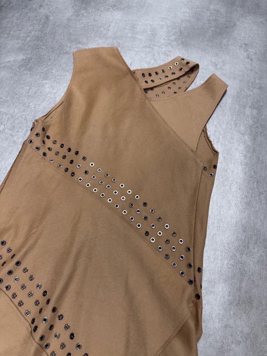 Designer × Roberto Cavalli × Vintage Roberto Cavalli Asymmetrical Studded Beige Dress Size XS / US 0-2 / IT 36-38 - 3 Thumbnail