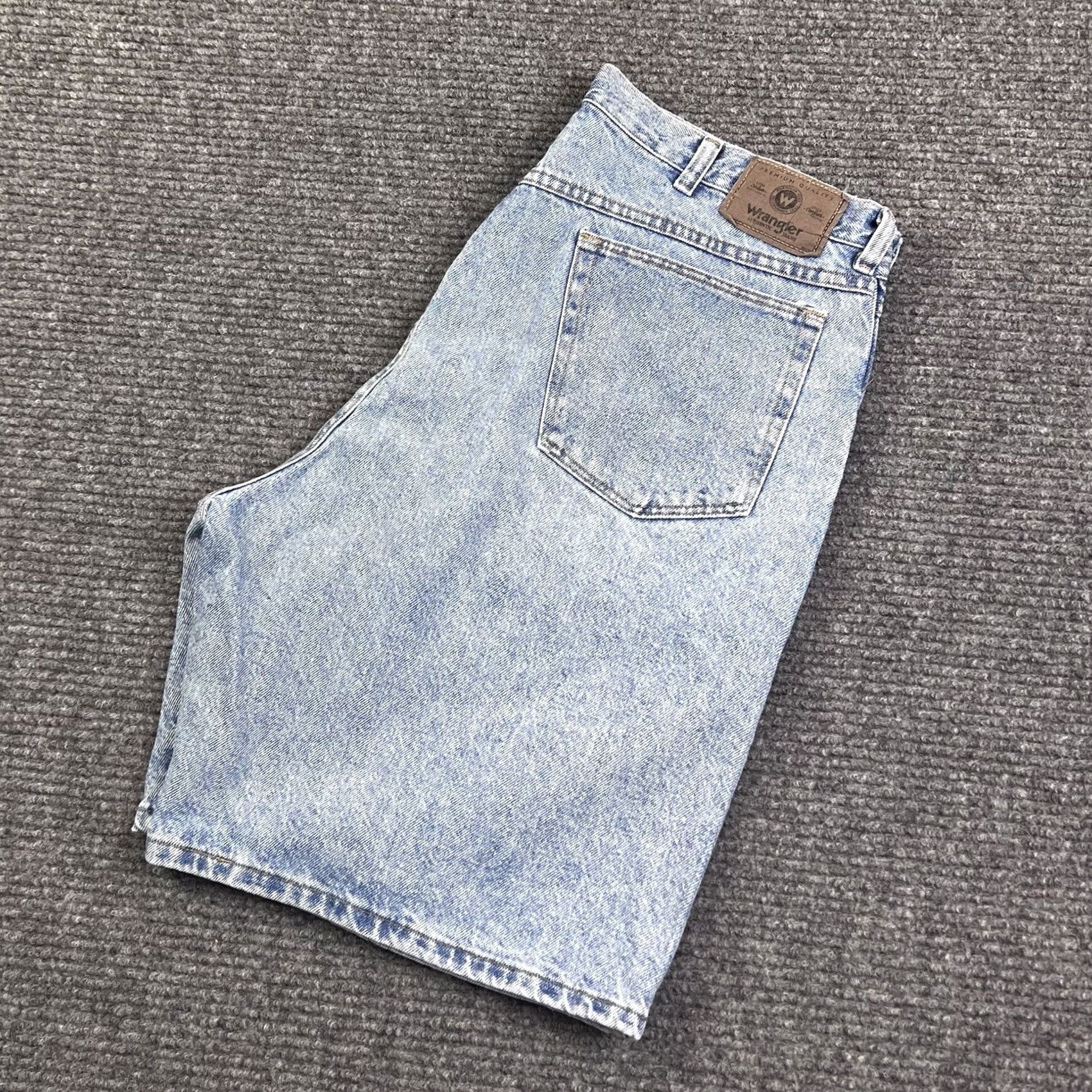 Wrangler VINTAGE Wrangler Denim Jean Shorts Womens 38” Waist High Rise Cotton Mom Jeans Blue 80s 90s Retro Workwear Womens Size 26" / US 2 / IT 38 - 6 Thumbnail