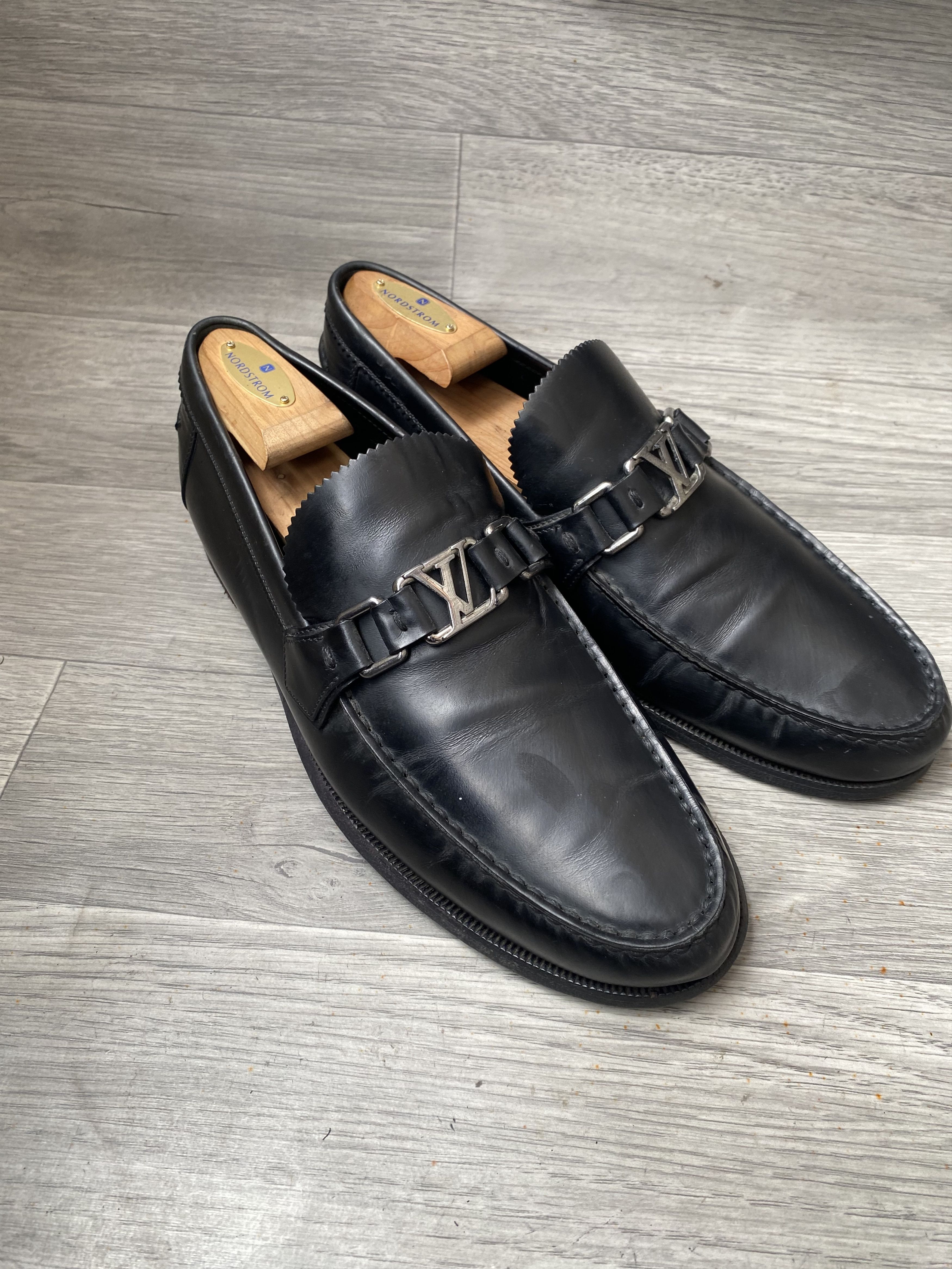Louis Vuitton Louis Vuitton montecarlo black slip on loafers sz 42 Size US 9 / EU 42 - 8 Thumbnail