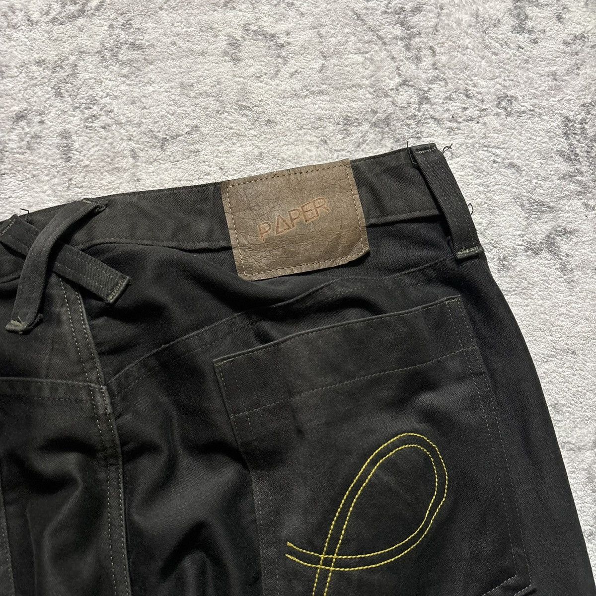 20471120 20471120 Paper Reconstructed Military Cargo Pants Black | 35 Size US 35 - 9 Thumbnail