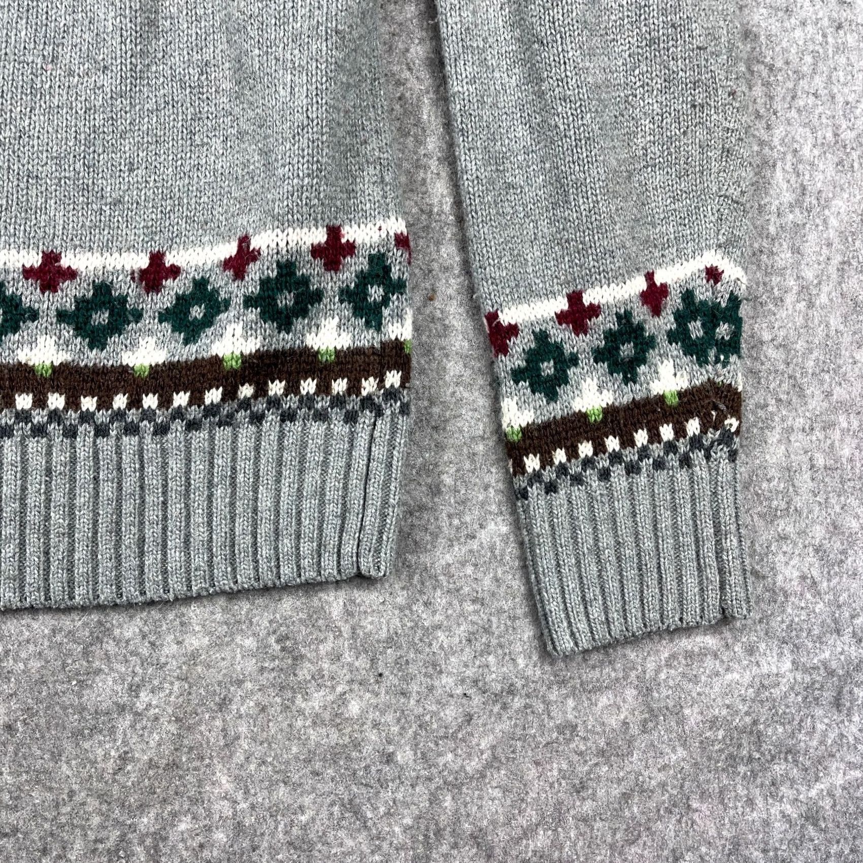 Bellfield Bellfield Nordick Sweater Medium Grey Wool Fair Isle Crewneck Knitted UK Shirt Unisex Adults M Gray Classic Nordic Ski Pullover Crew Neck Size US M / EU 48-50 / 2 - 4 Thumbnail