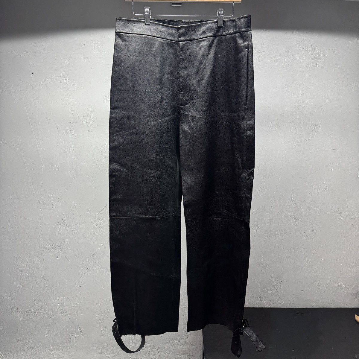 Bottega Veneta Bottega Veneta Pre Spring 2020 Leather Buckle Trouser Pants Size US 34 / EU 50 - 1 Thumbnail