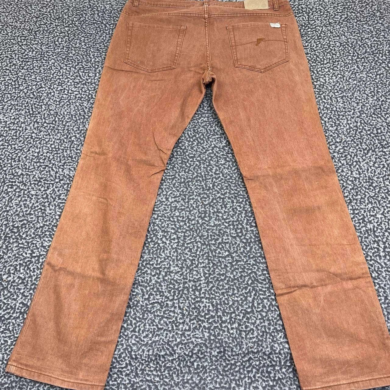 Other Footprint Manufacture Jeans Men 36x33 Brown Denim Pants Size US 36 / EU 52 - 2 Thumbnail