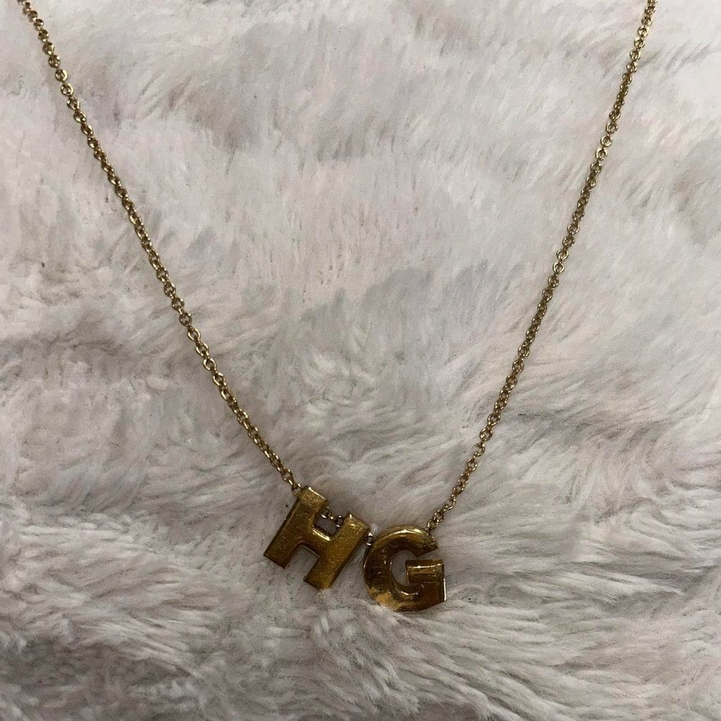 Saks Fifth Avenue “HG” letter necklace, 16" chain #jewellery Size ONE SIZE - 1 Thumbnail