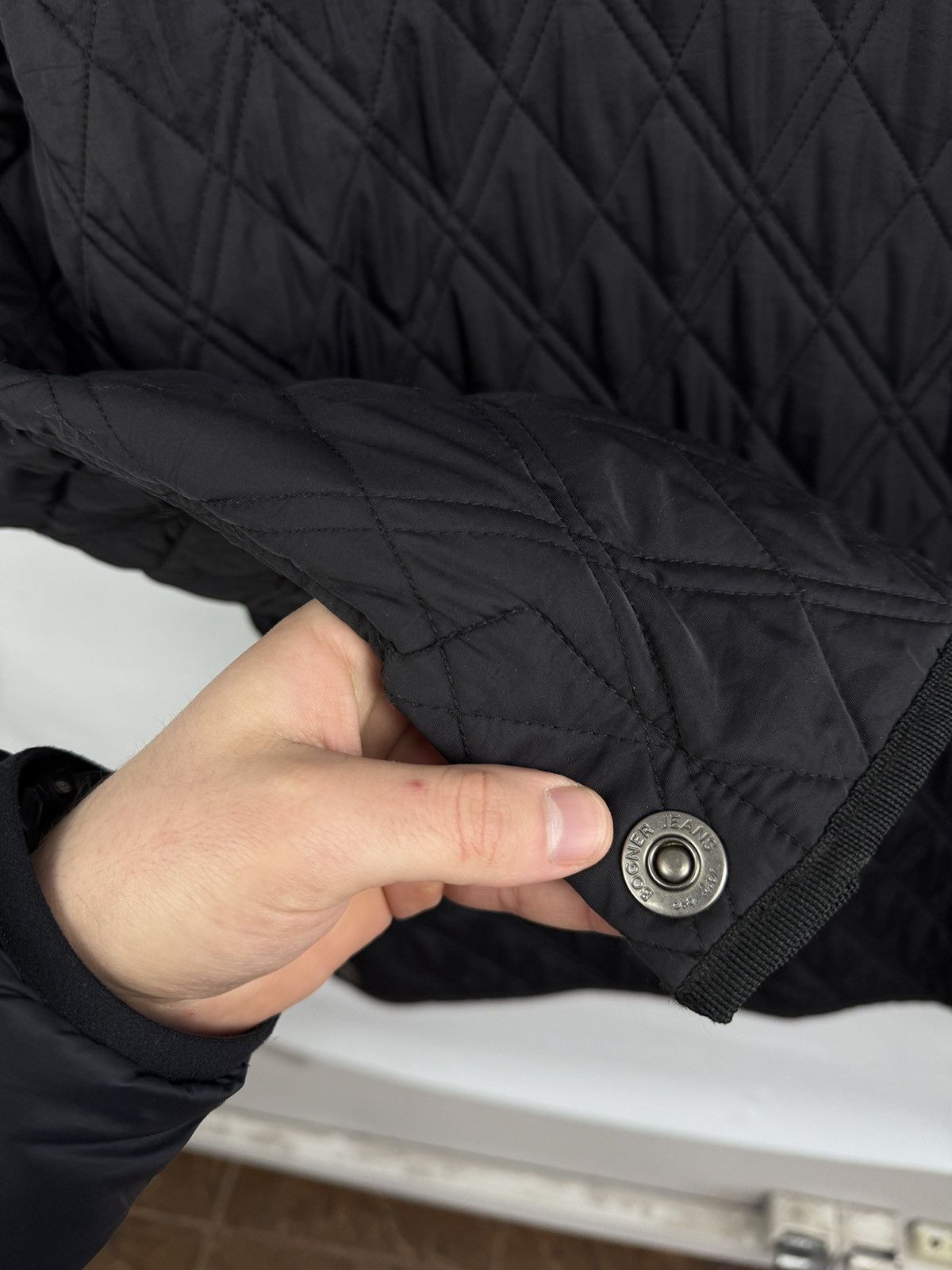 Bogner 🇮🇹 Vintage Bogner Jeans Quilted Jacket Corduroy Collar Retro Size US XL / EU 56 / 4 - 14 Thumbnail