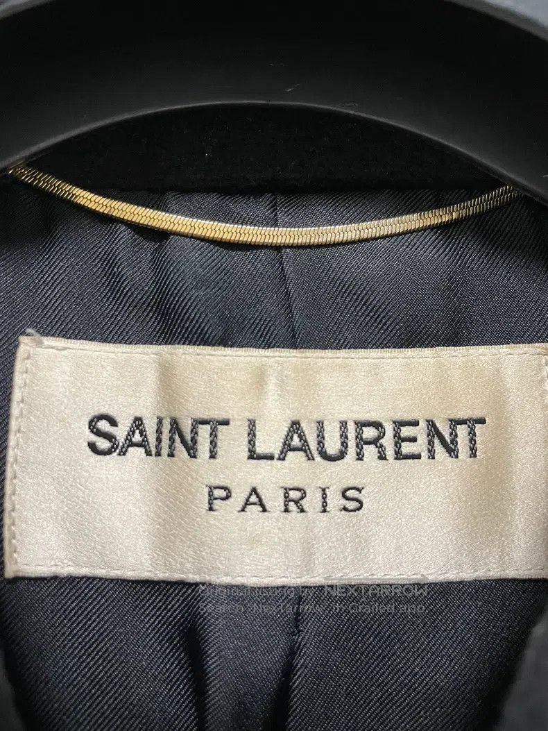 Saint Laurent Paris Saint Laurent Paris Classic Double-Breasted Black Wool Ove Size XS / US 0-2 / IT 36-38 - 3 Thumbnail