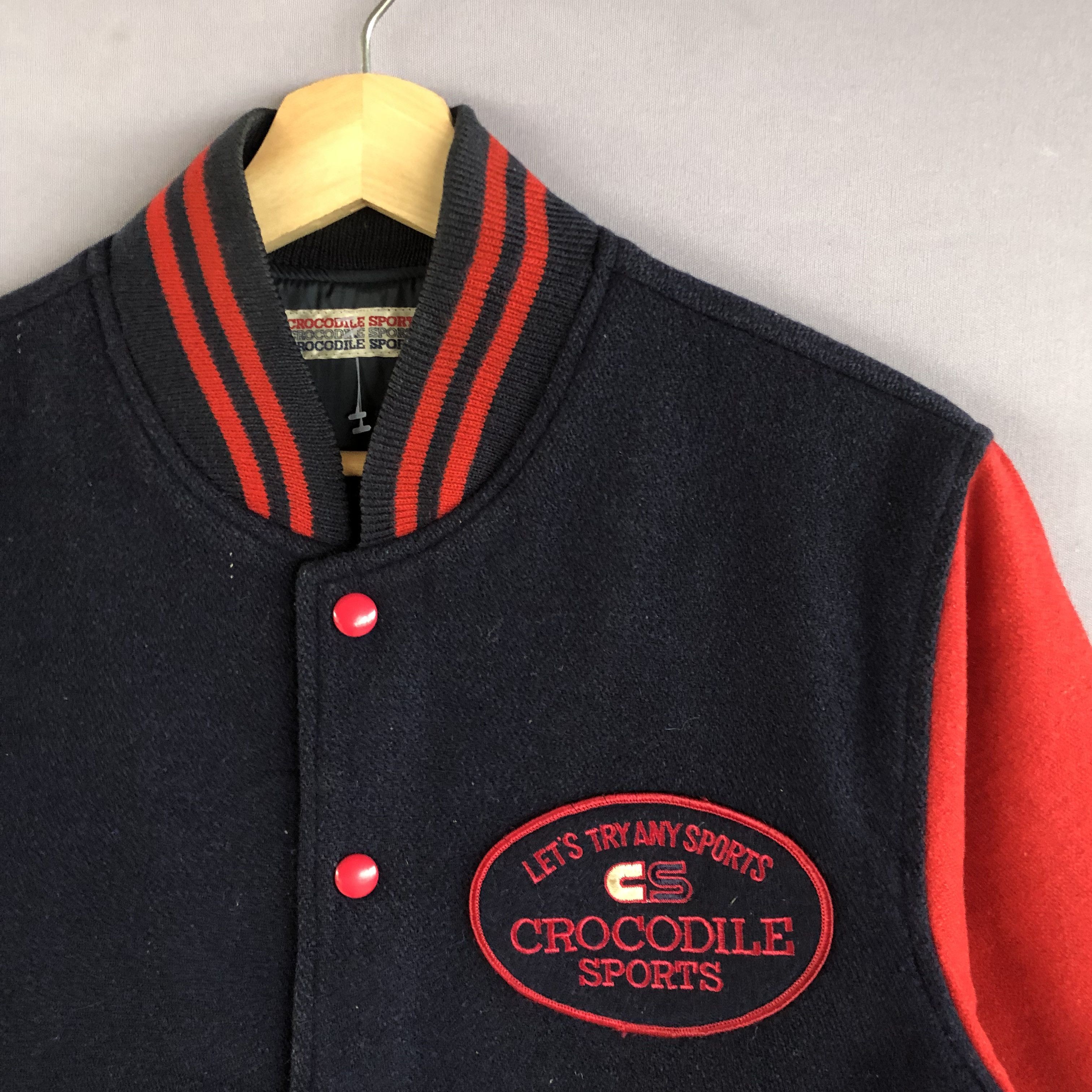 Vintage Vintage 80s Crocodile Varsity Wool Baseball Jackets Size US M / EU 48-50 / 2 - 3 Thumbnail