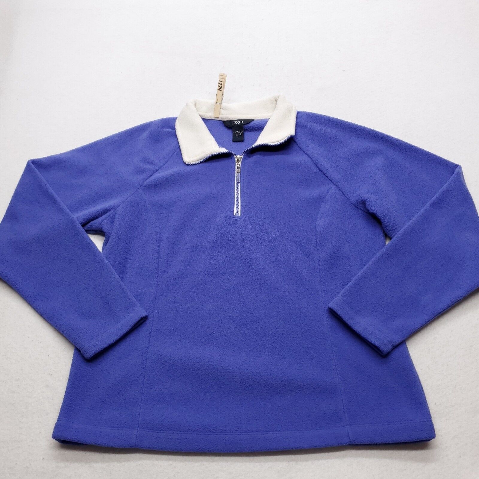 Izod IZOD Zip Up Pullover Jacket Womens Size Large L Purple White Size L / US 10 / IT 46 - 2 Thumbnail