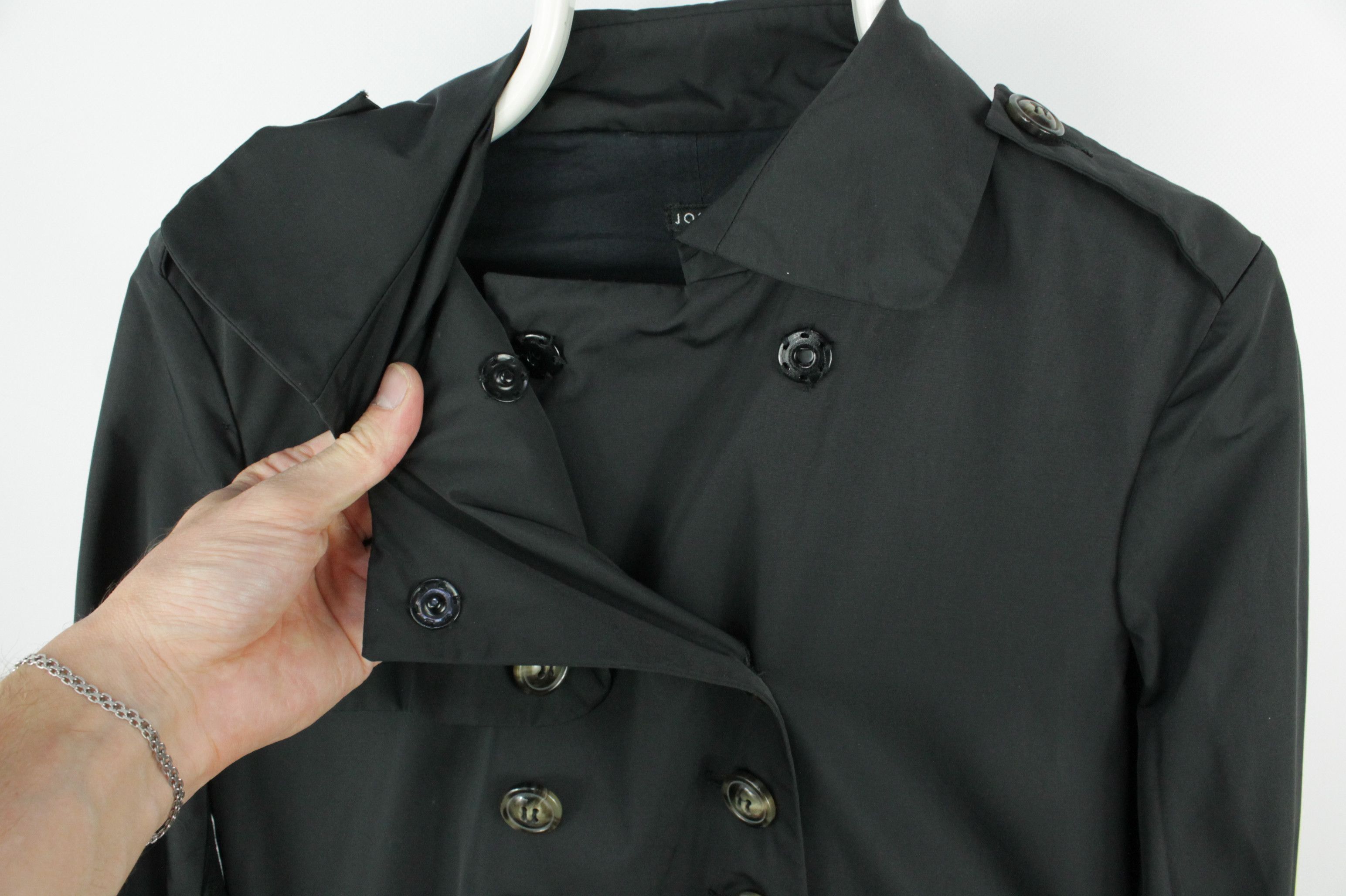 Joseph Joseph Double-Breasted Black Cotton Belted Trench Coat Size M / US 6-8 / IT 42-44 - 3 Thumbnail