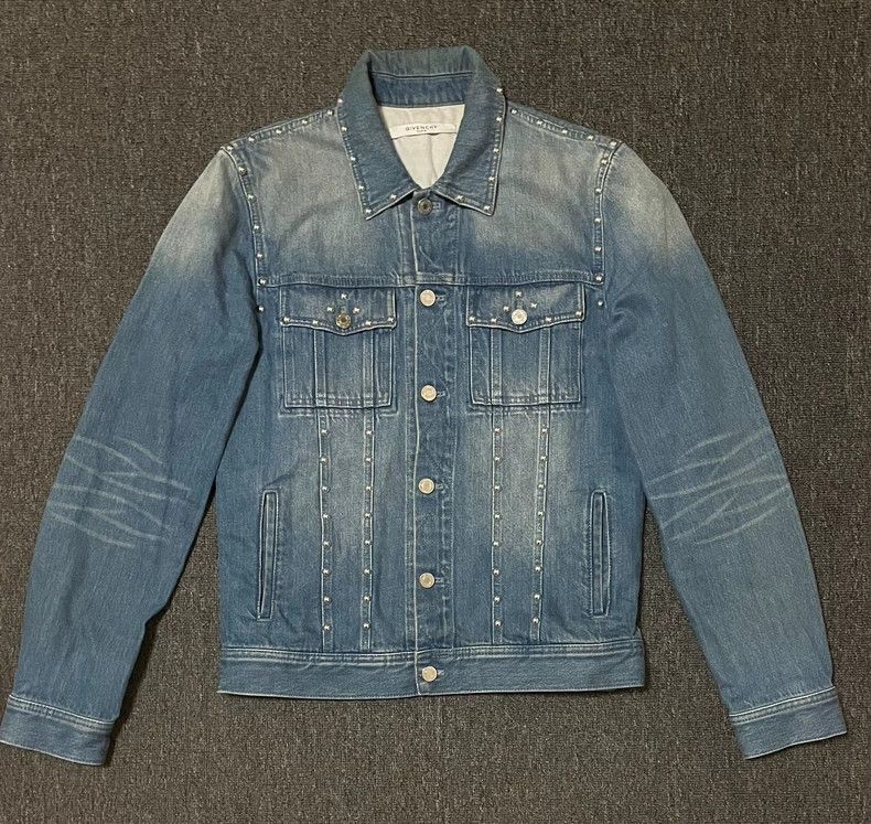 Givenchy Givenchy Studded Denim Jacket Outerwear-yf Size US S / EU 44-46 / 1 - 1 Thumbnail