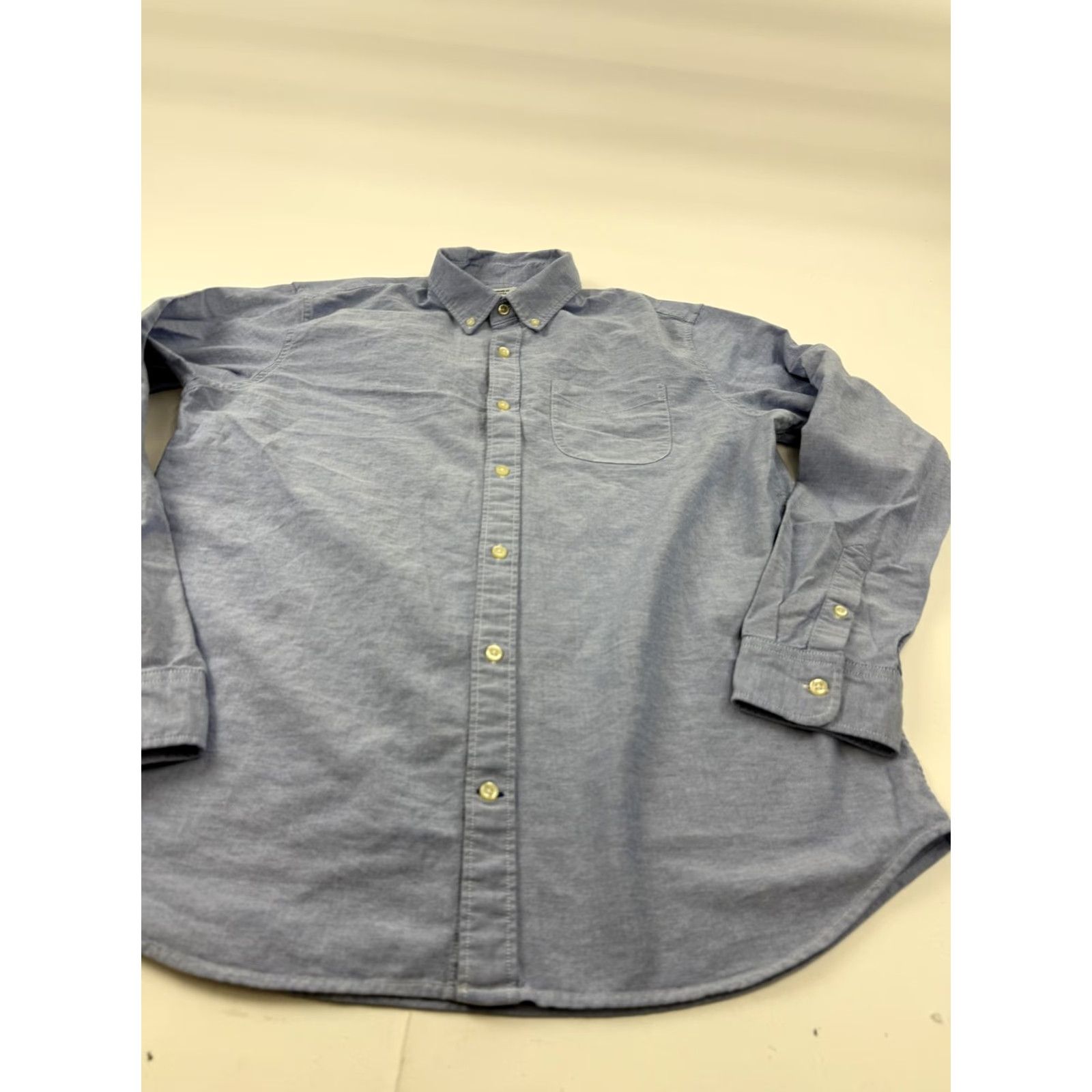 Gap Gap Shirt Mens Large Blue Chambray Long Sleeve Button Front Standard Fit Stretch Size US L / EU 52-54 / 3 - 3 Thumbnail